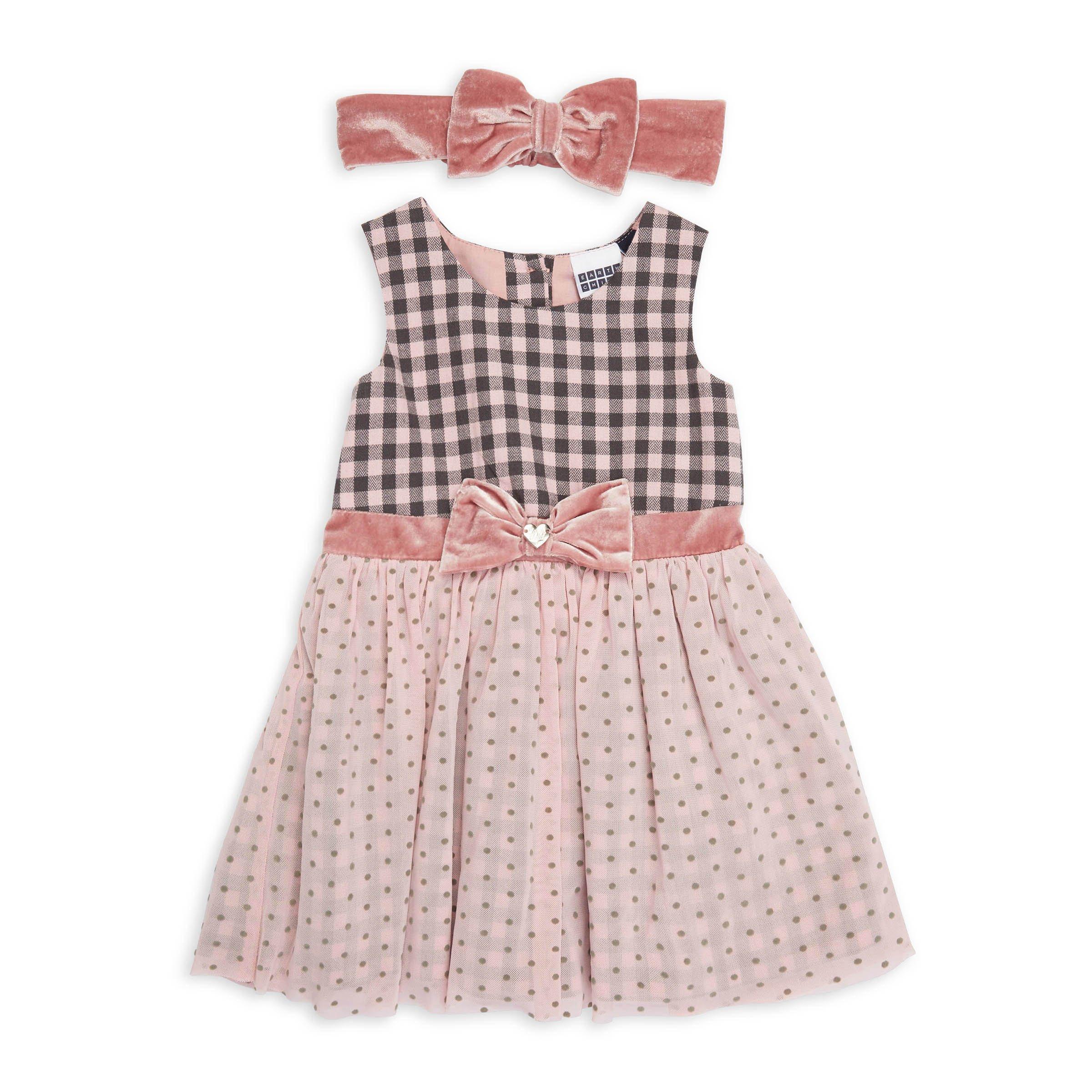 Baby Girl Check Party Dress Set (3092773) | Earthchild