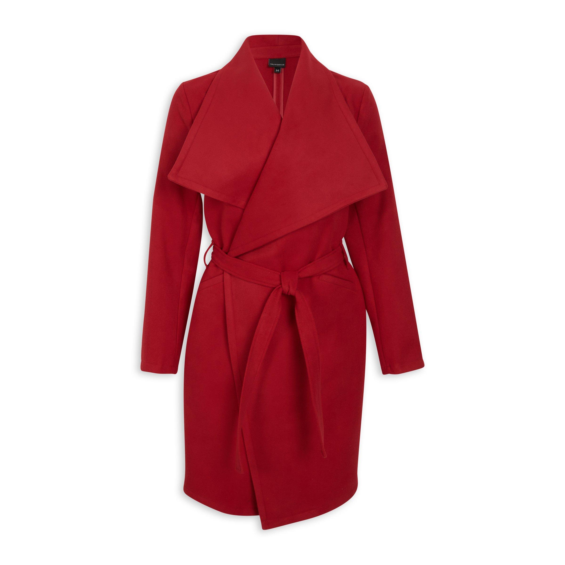 Truworths Red Belted Coat (3093003) | Truworths.co.za