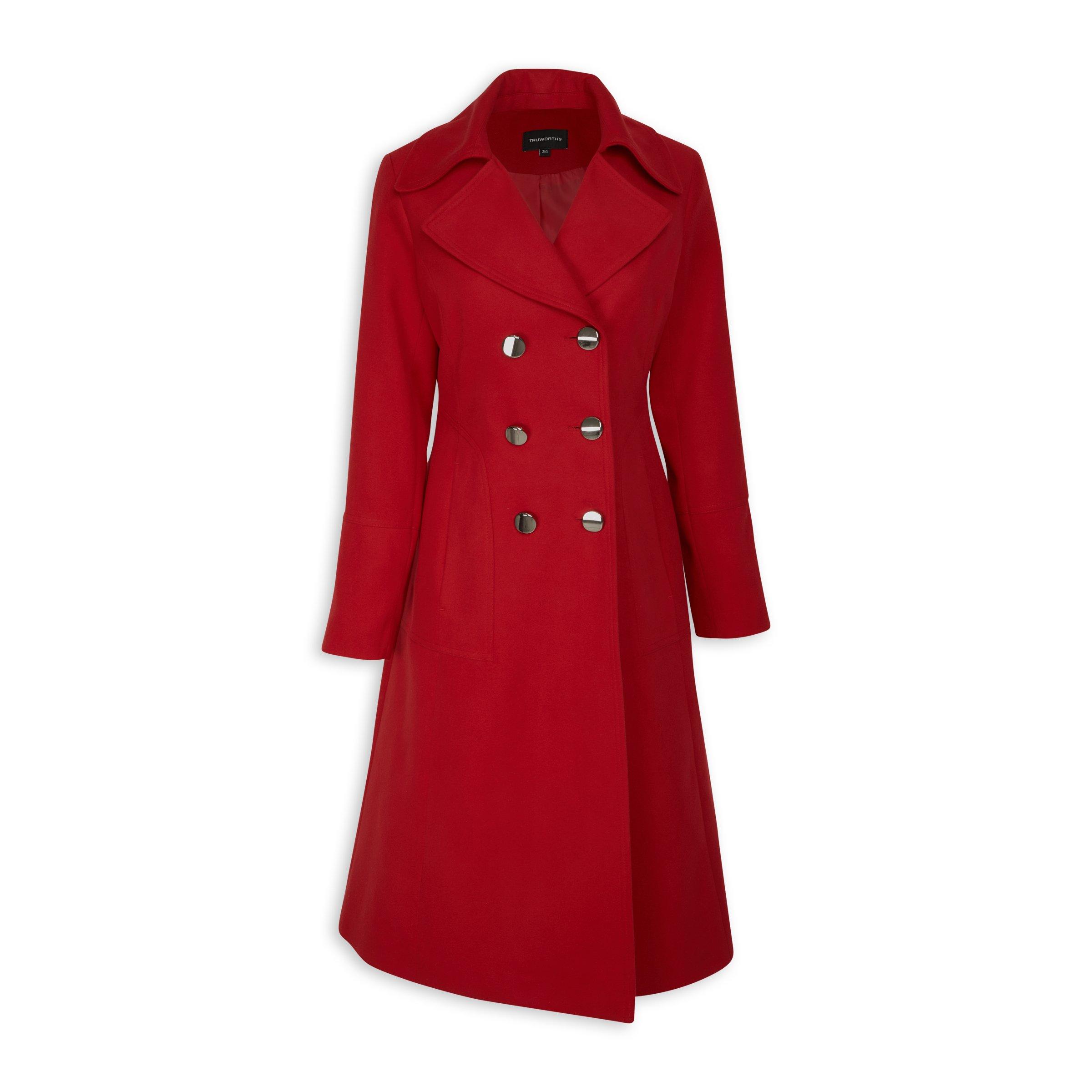 Red Long Admiral Coat (3093004) | Truworths