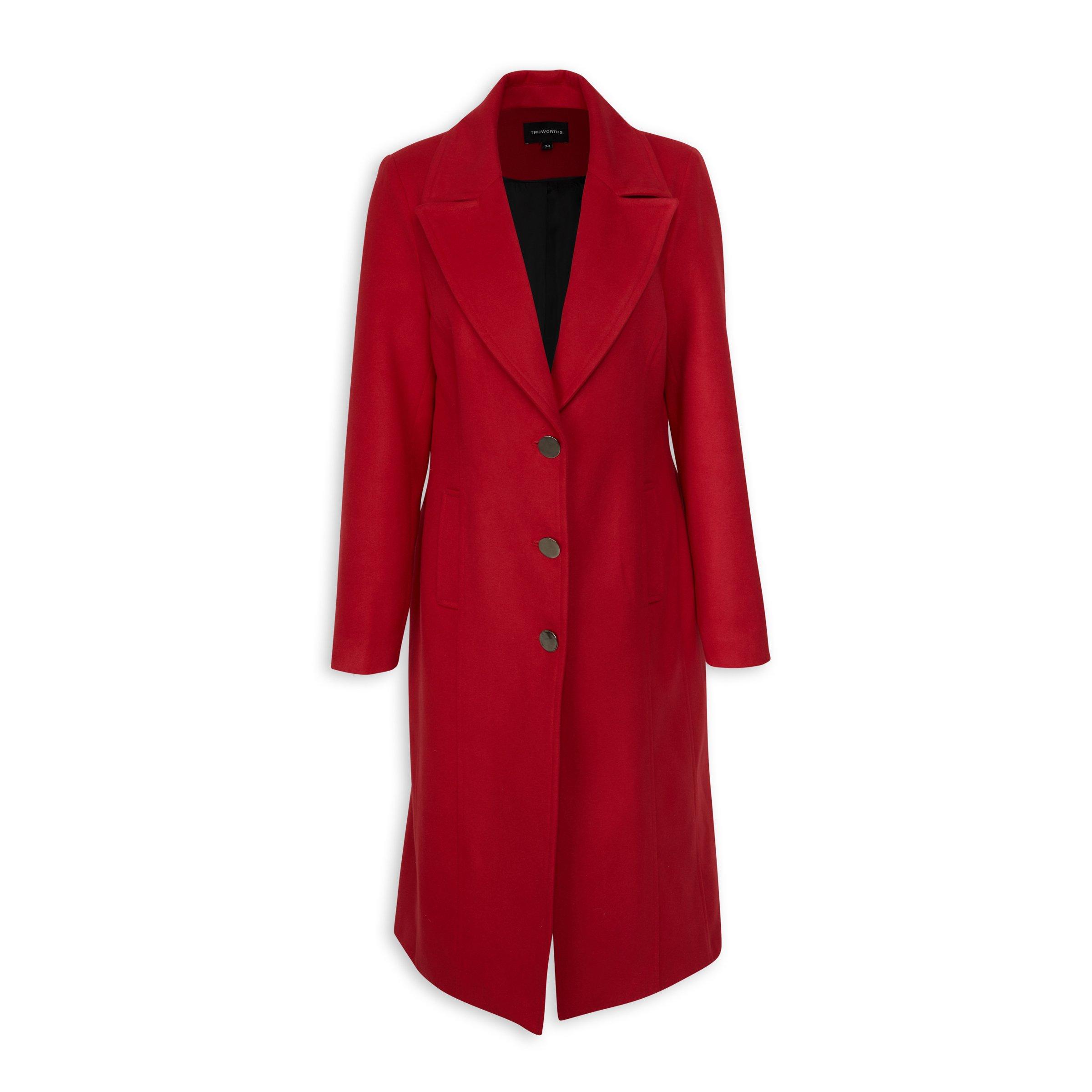Truworths Red Long Classic Coat (3093078) | Truworths.co.za