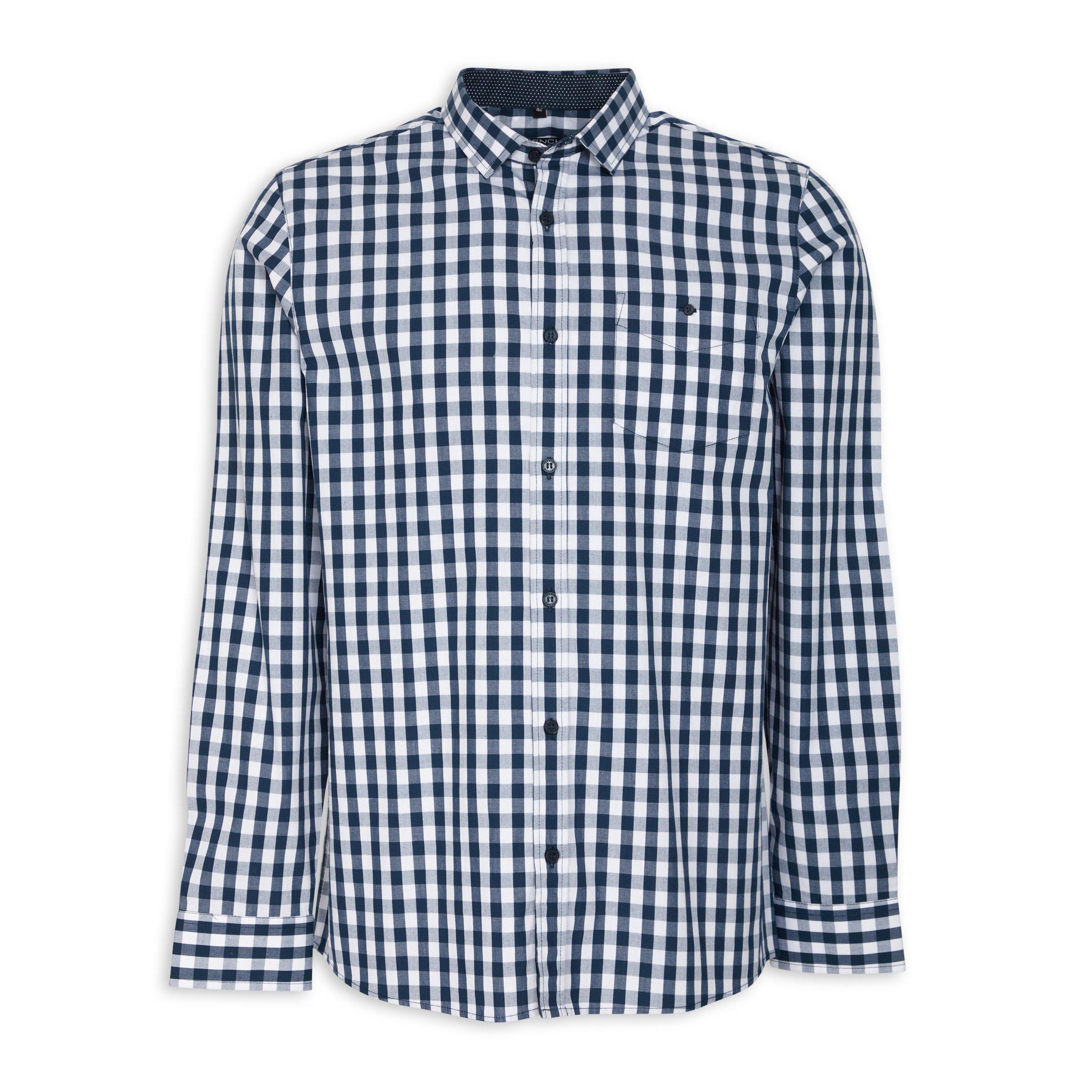 Gingham Print Slim Fit Shirt (3093785) | Truworths Man
