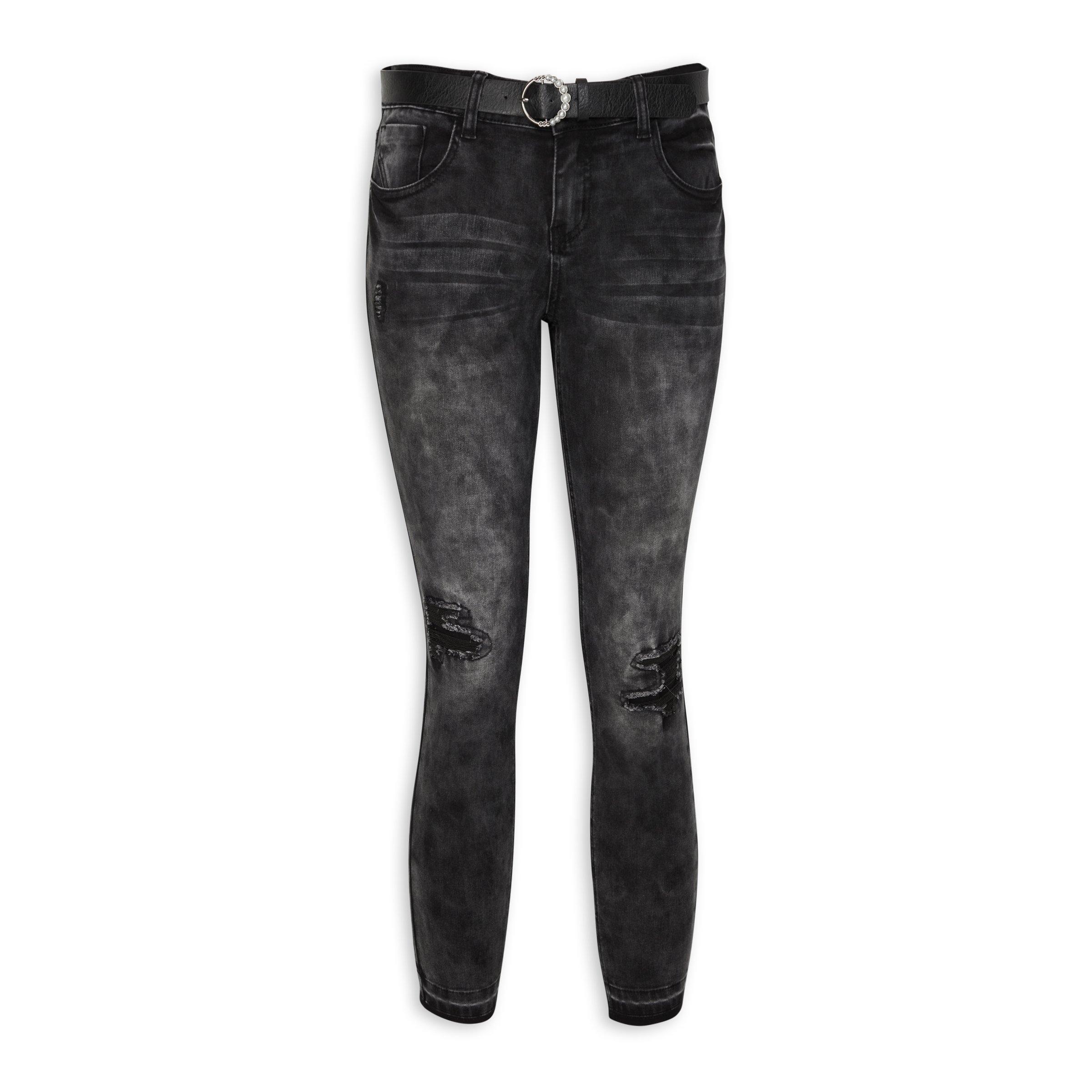 Charcoal Belted Skinny Jean (3094531) Identity