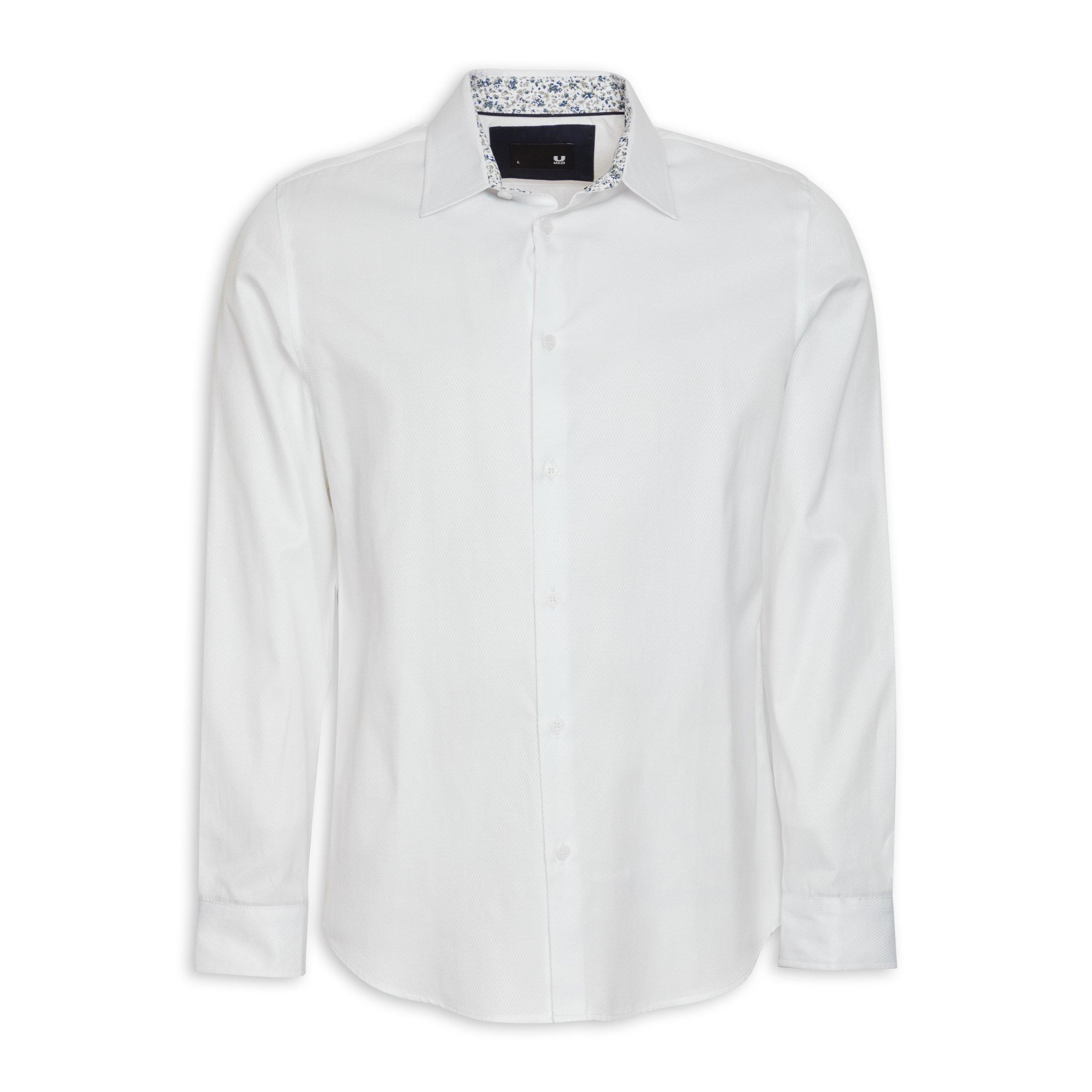 White Slim Fit Shirt (3094871) | UZZI