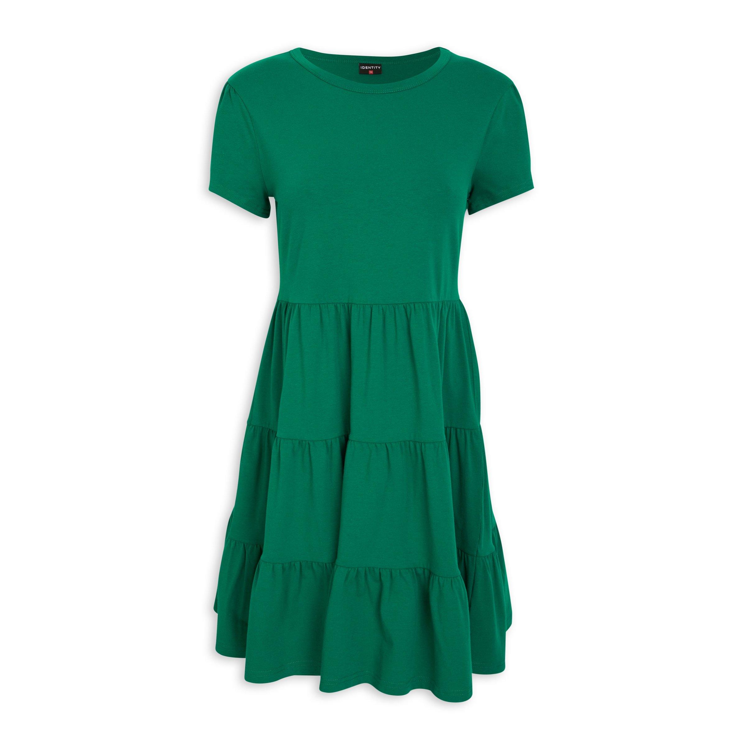 Green Tiered Dress (3095778) | Identity
