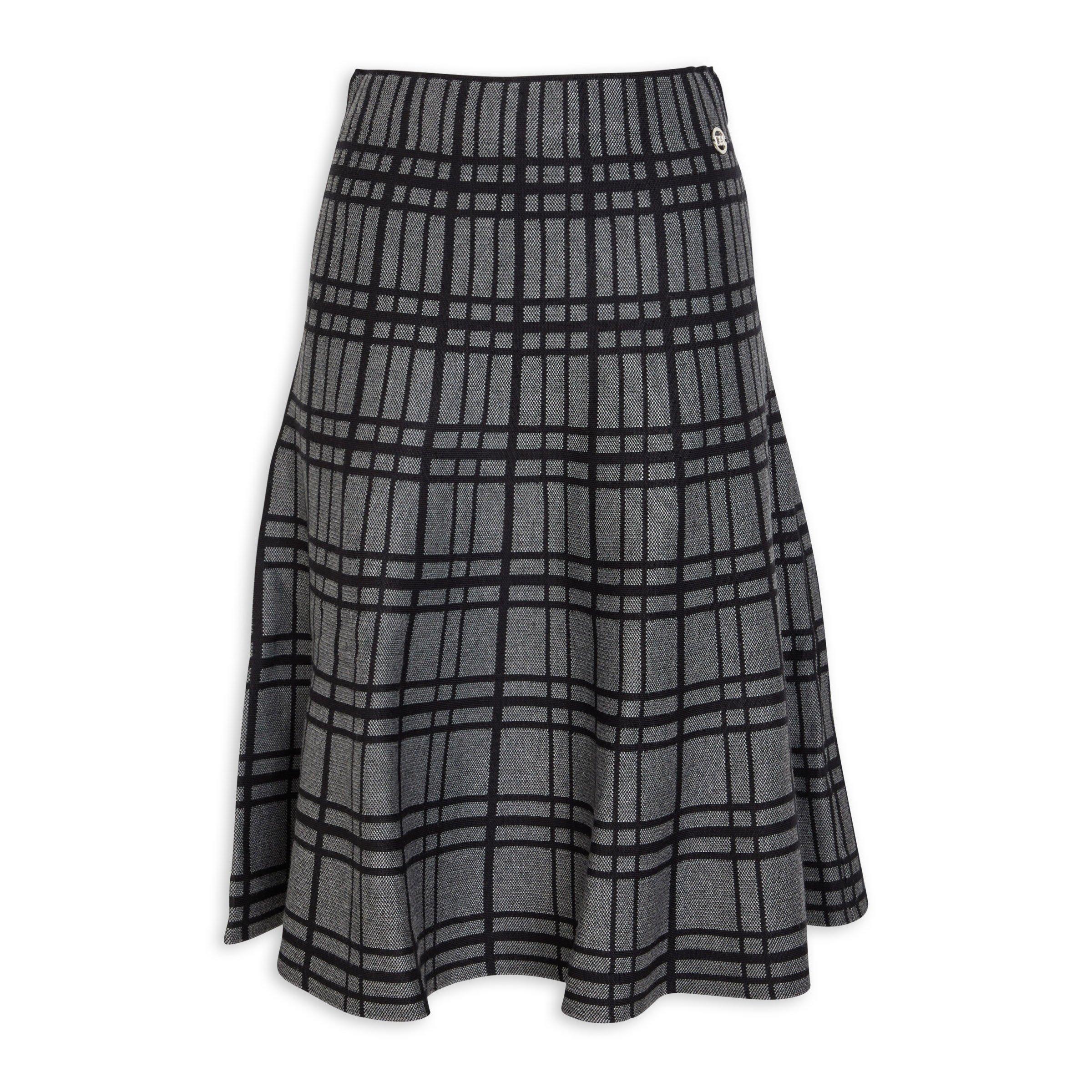 Grey Check Flippy Skirt (3096311) | Daniel Hechter