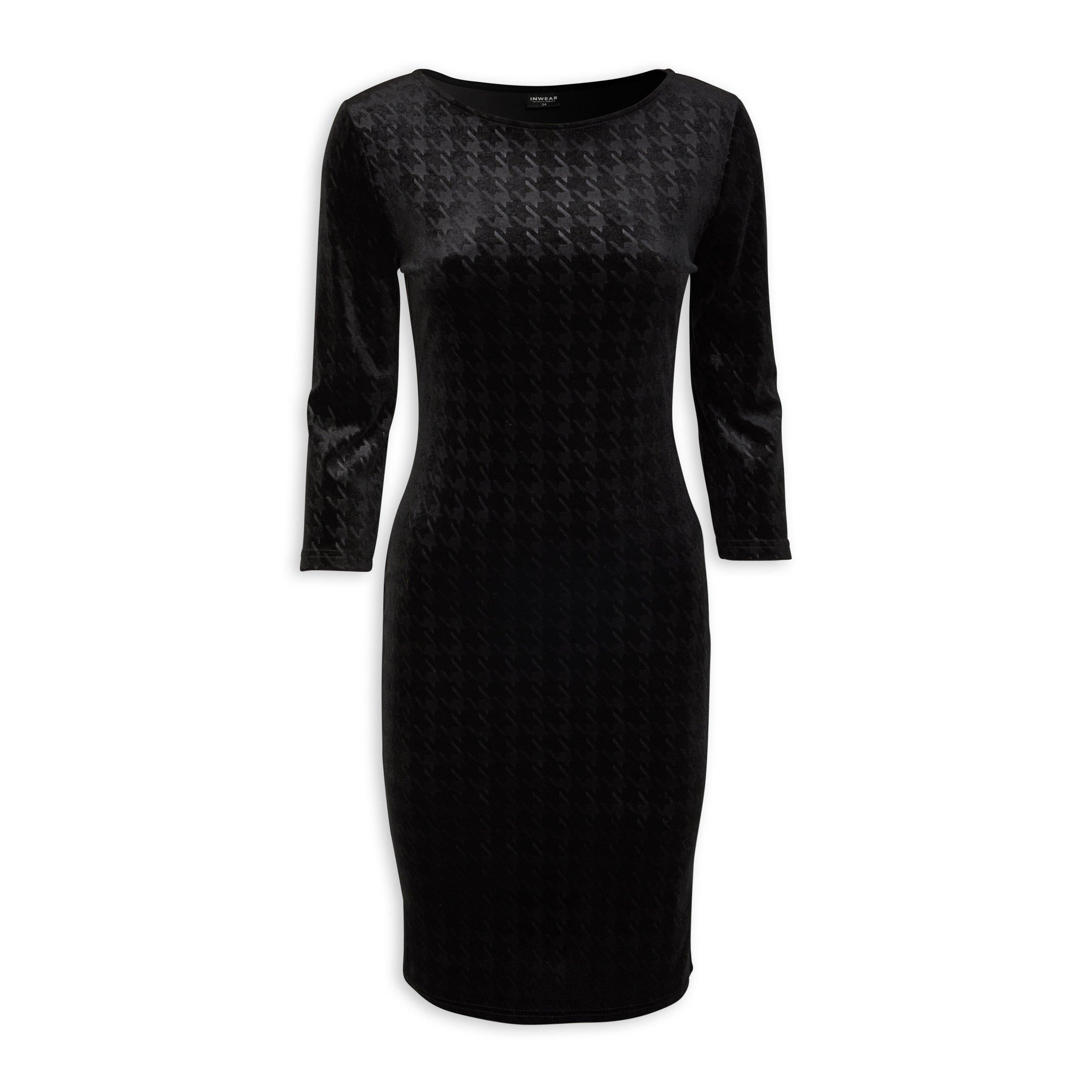 Black Houndstooth Print Dress (3096548) | Inwear