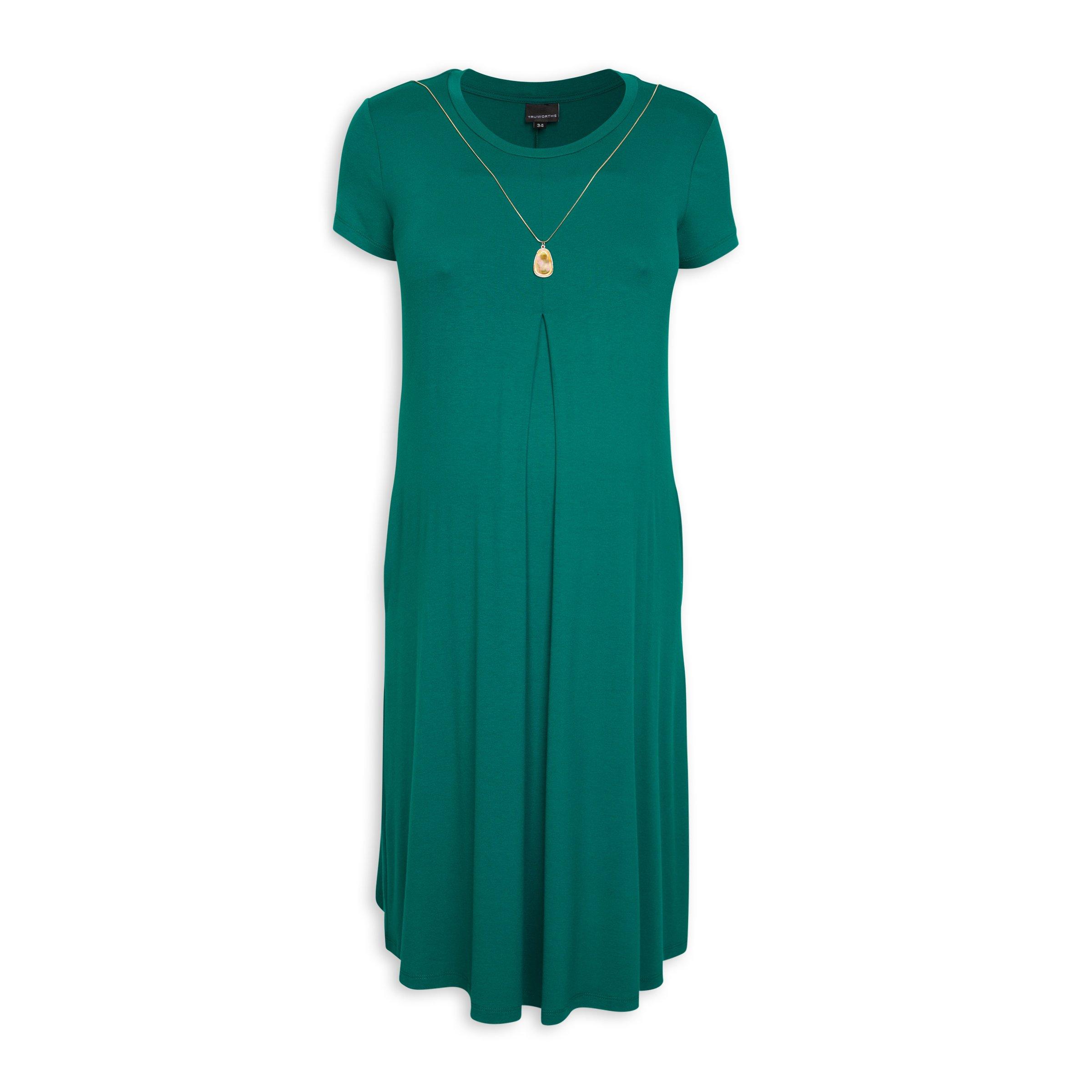 Teal Maternity Dress With Necklace (3096623) | Truworths