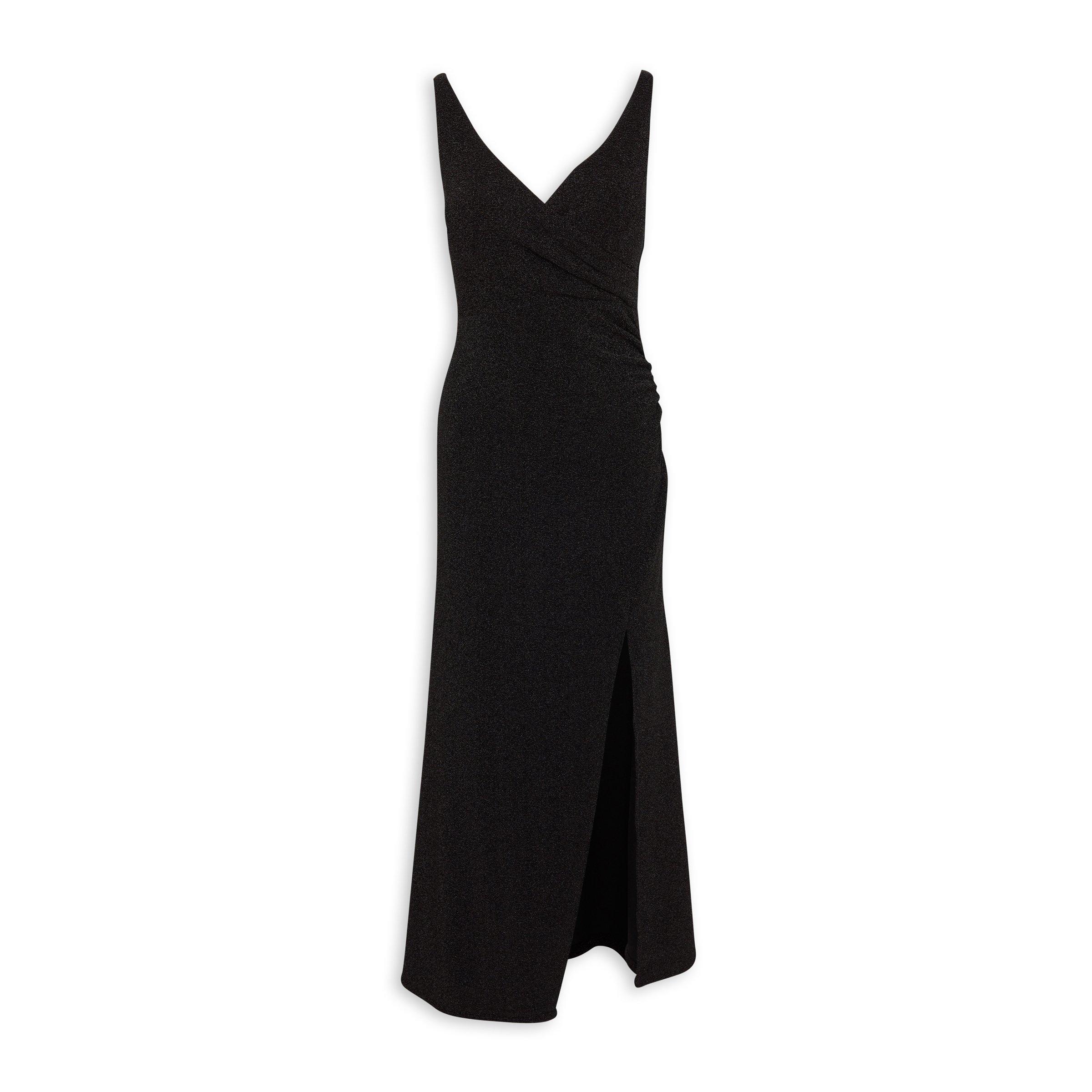 Black Shimmer Evening Column Dress (3097598) | Truworths