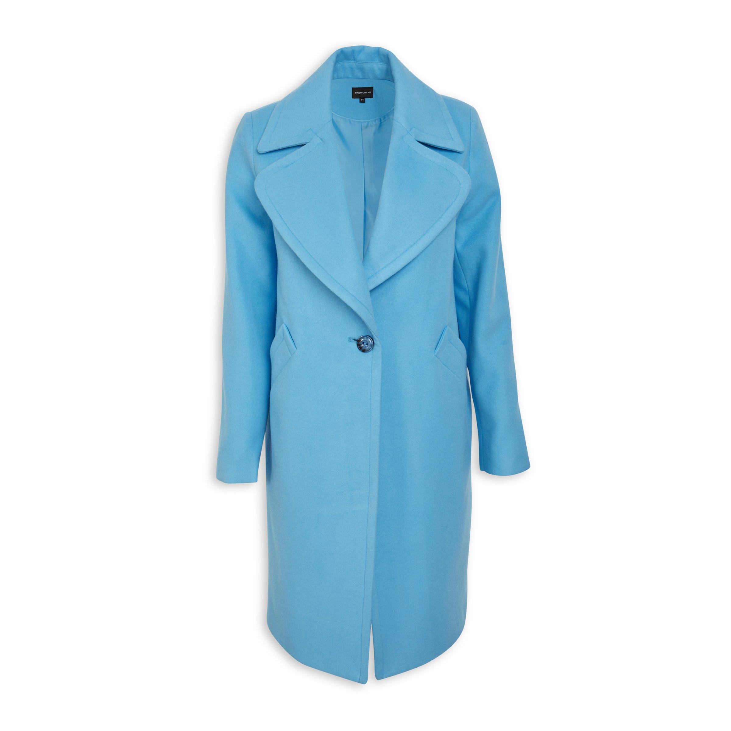 Light Blue Classic Melton Coat (3098354) | Truworths