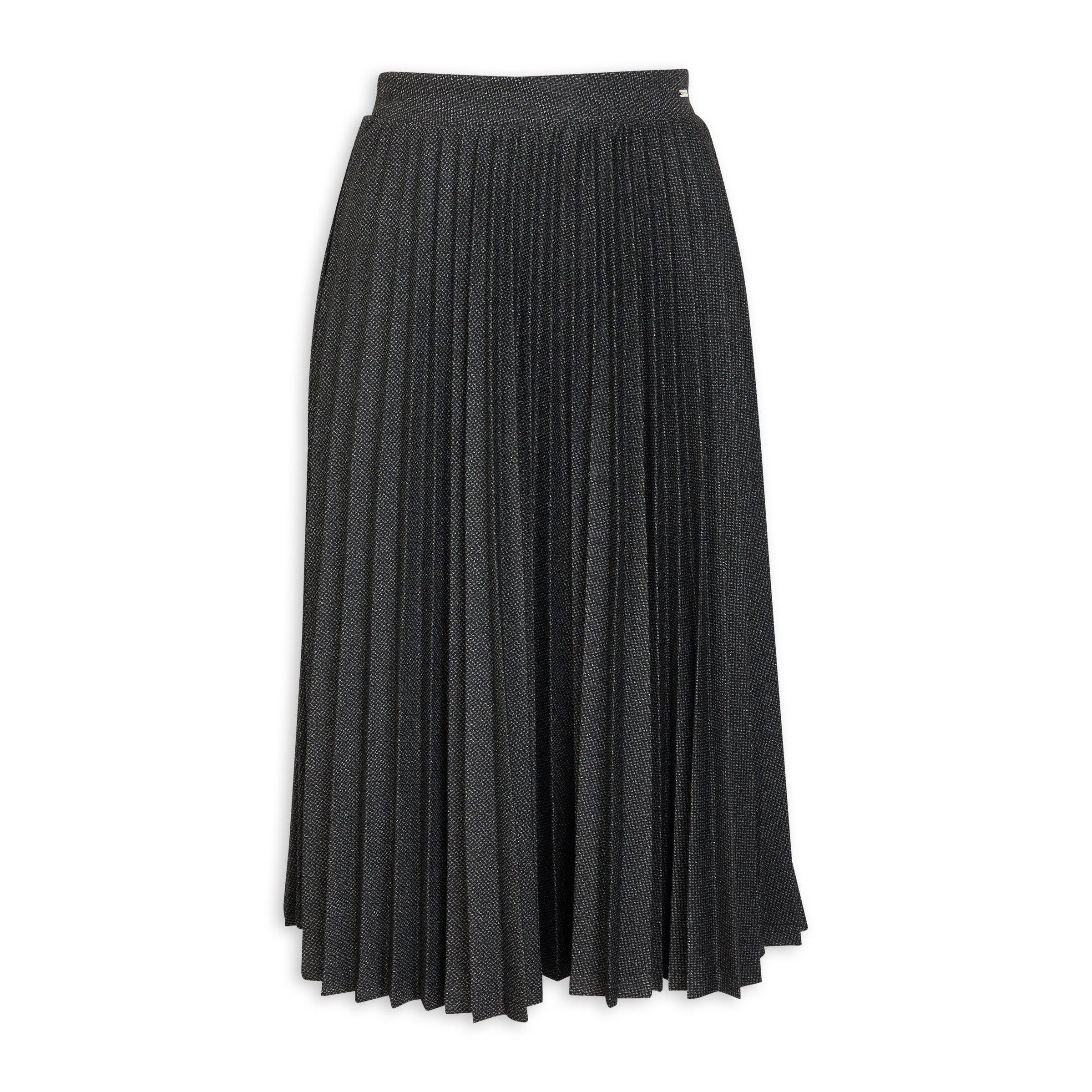 Charcoal Minimal Pleated Skirt (3098442) | Finnigans