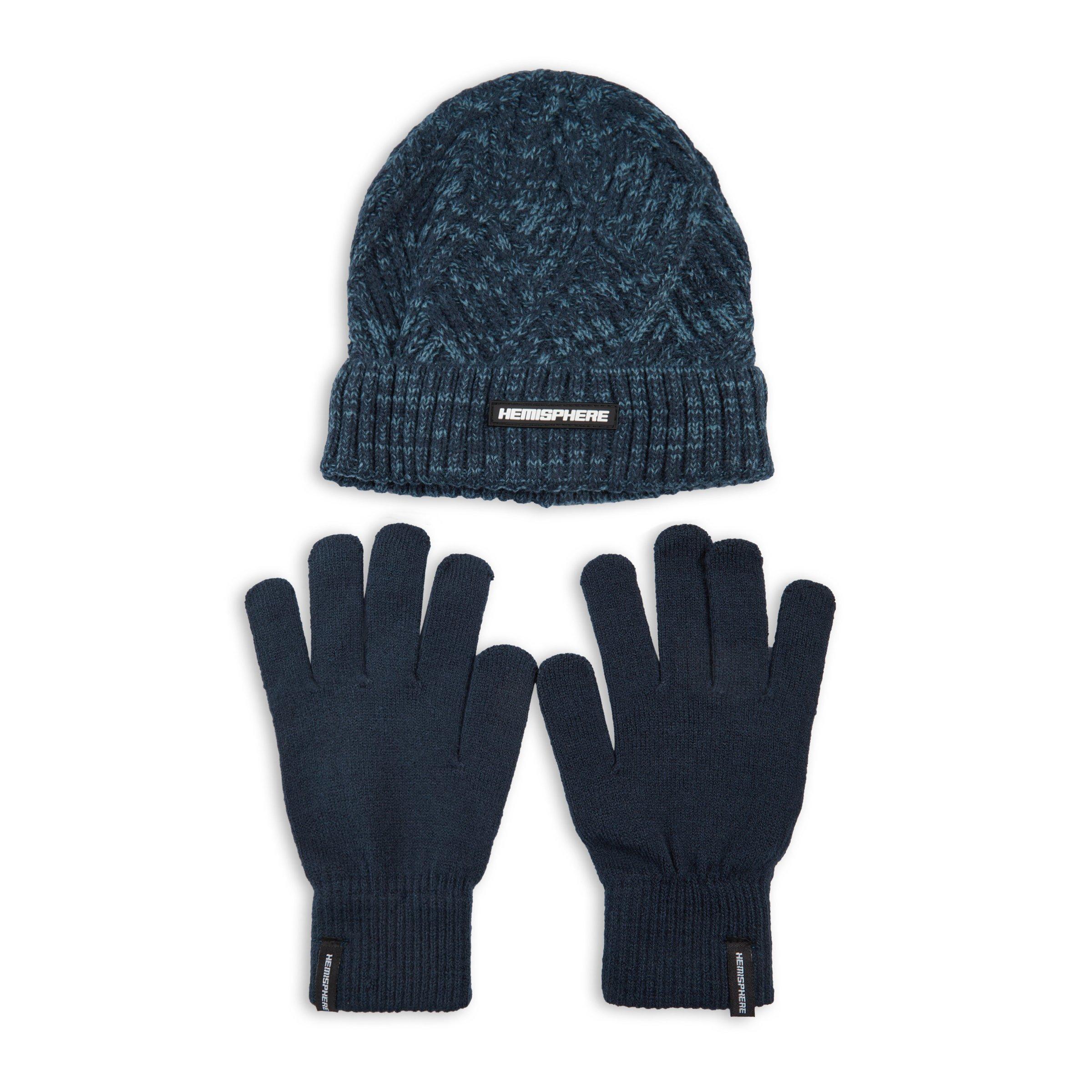 Navy Beanie & Glove Set (3099053) | Truworths Man