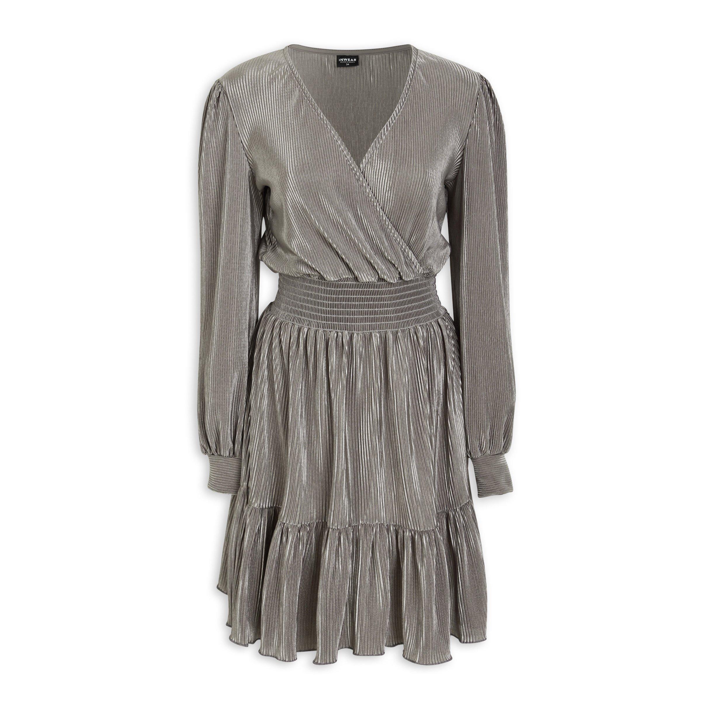 Grey Plisse Banded Dress (3099663) | Inwear