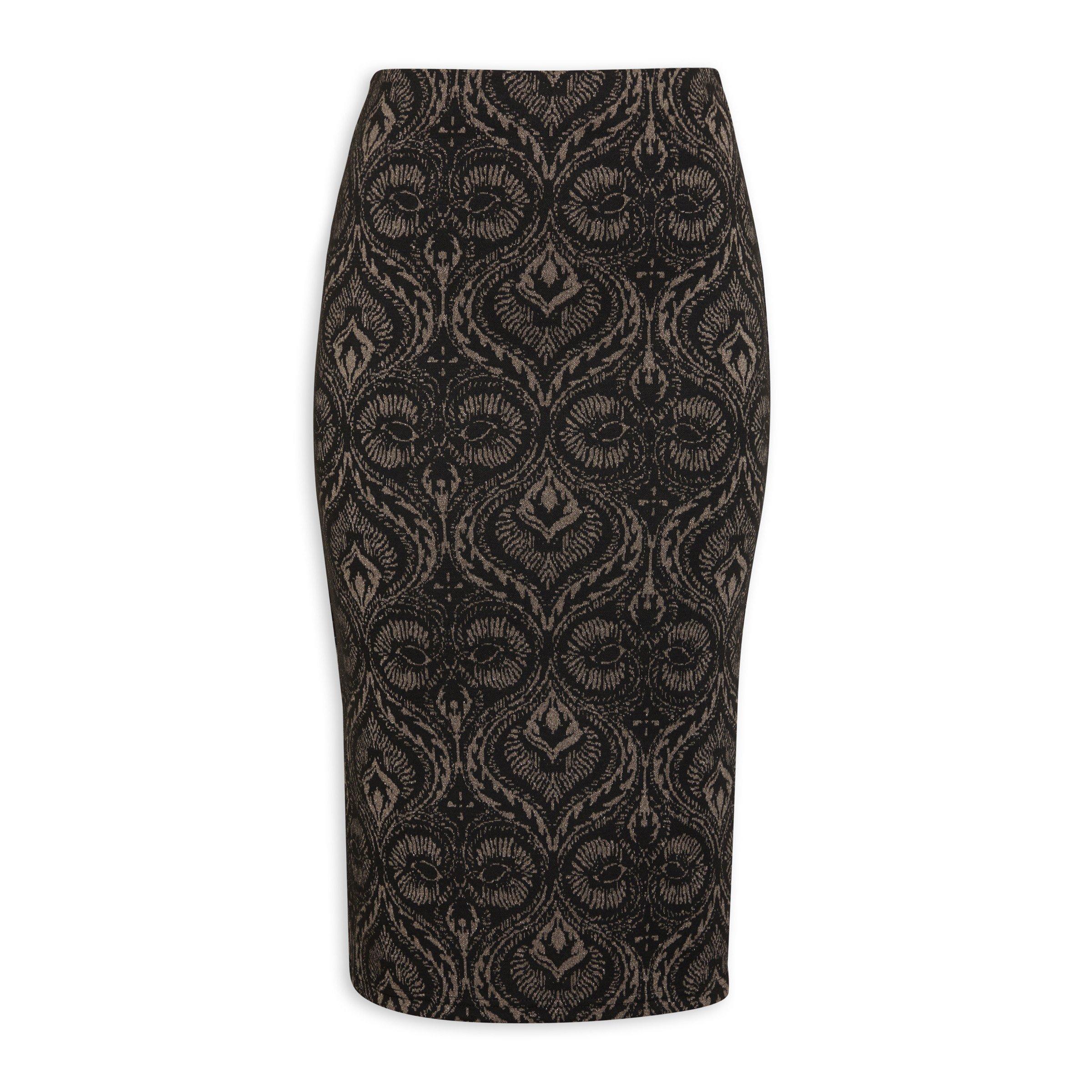 Black & Gold Design Bodycon Skirt (3099713) | Truworths