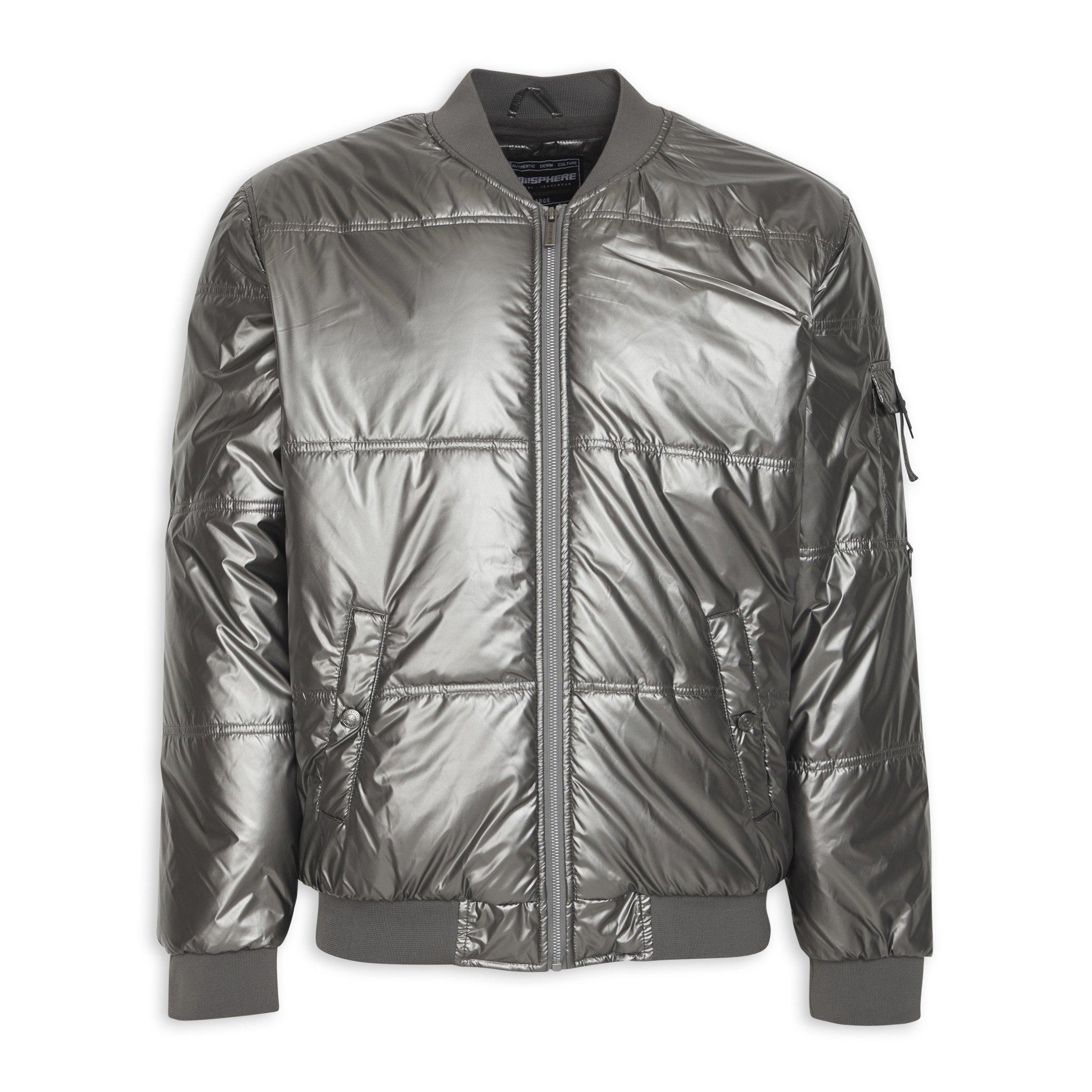 Silver Metallic Quilted Puffer Jacket (3099724) | Hemisphere