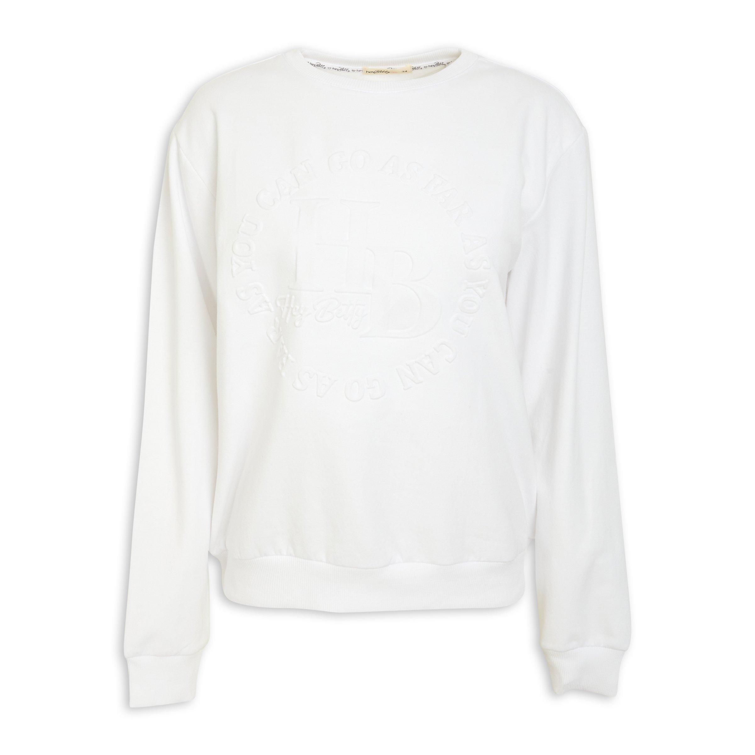 White Sweat Top (3099902) | Hey Betty