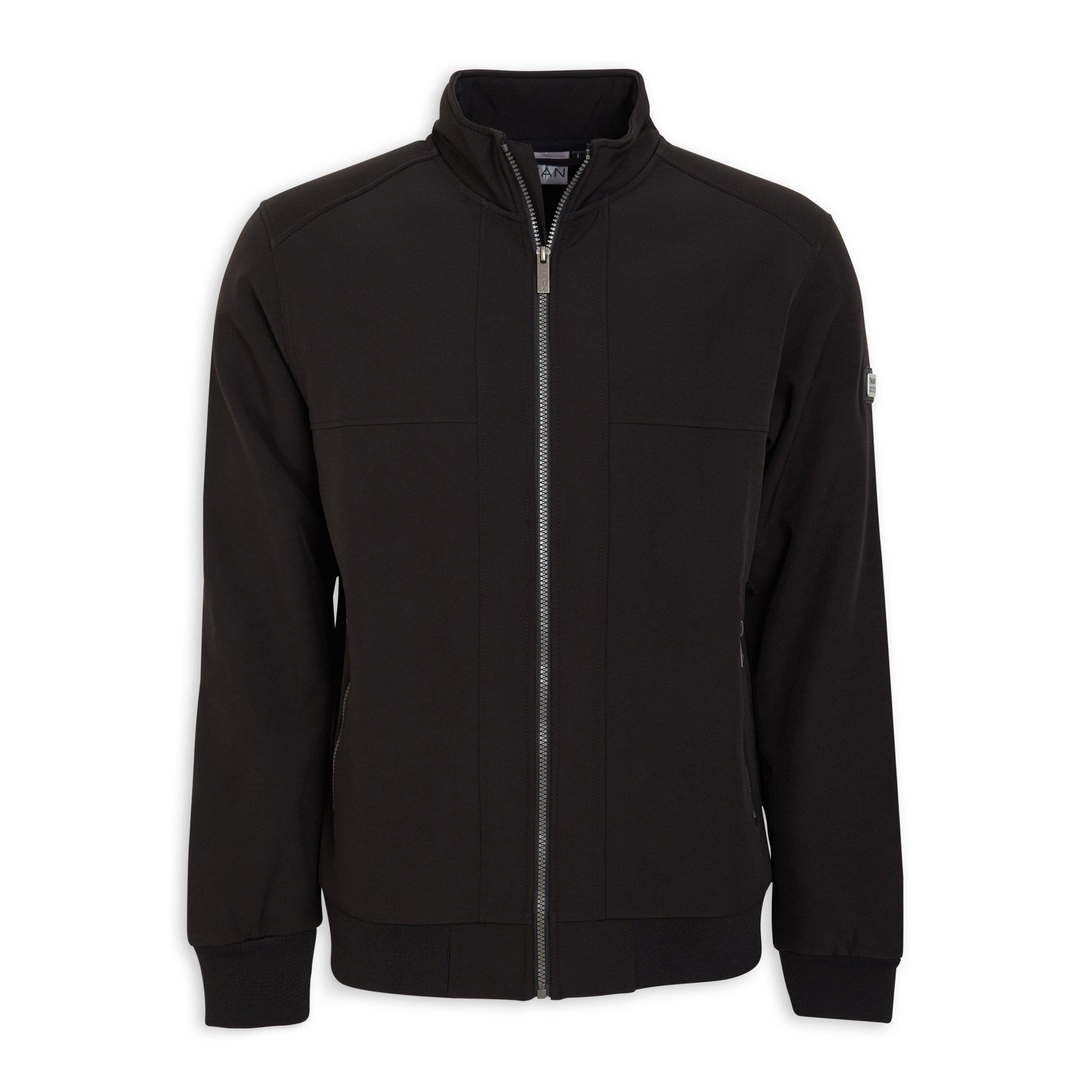 Black Zip-through Soft Shell Jacket (3100467) | Truworths Man
