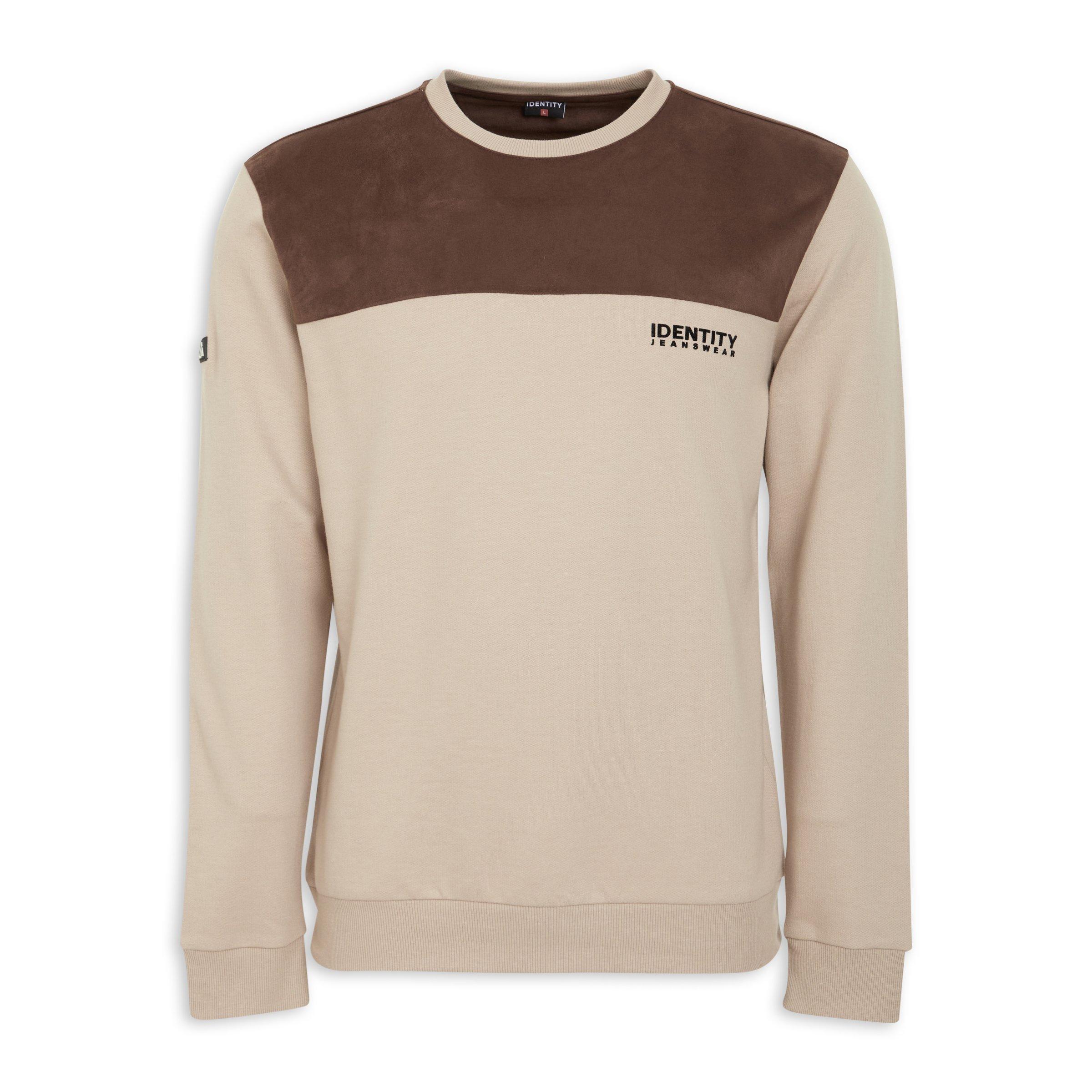 Stone Suede Colourblocked Sweat Top (3102761) Identity