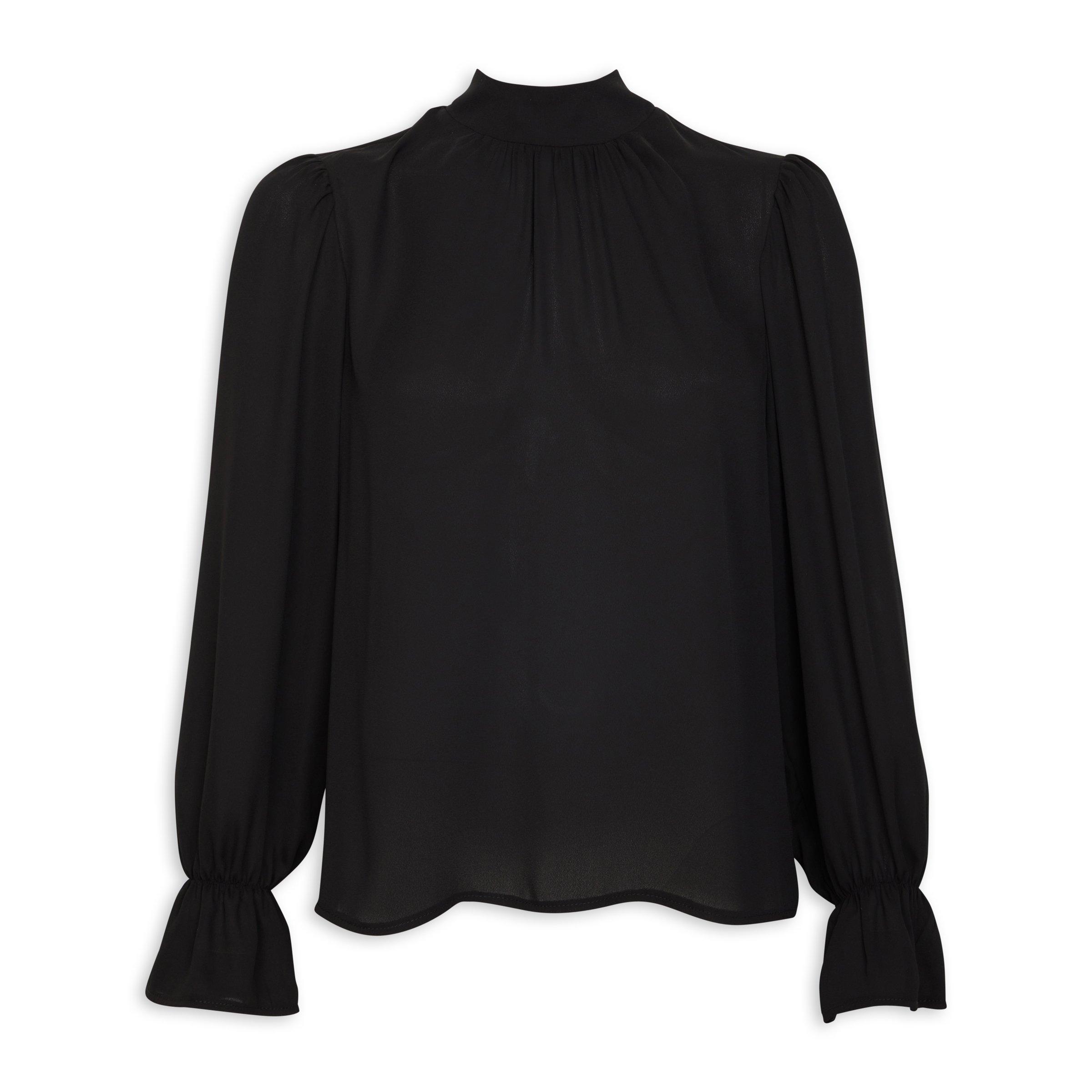 Black High Neck Blouse (3102880) | Inwear