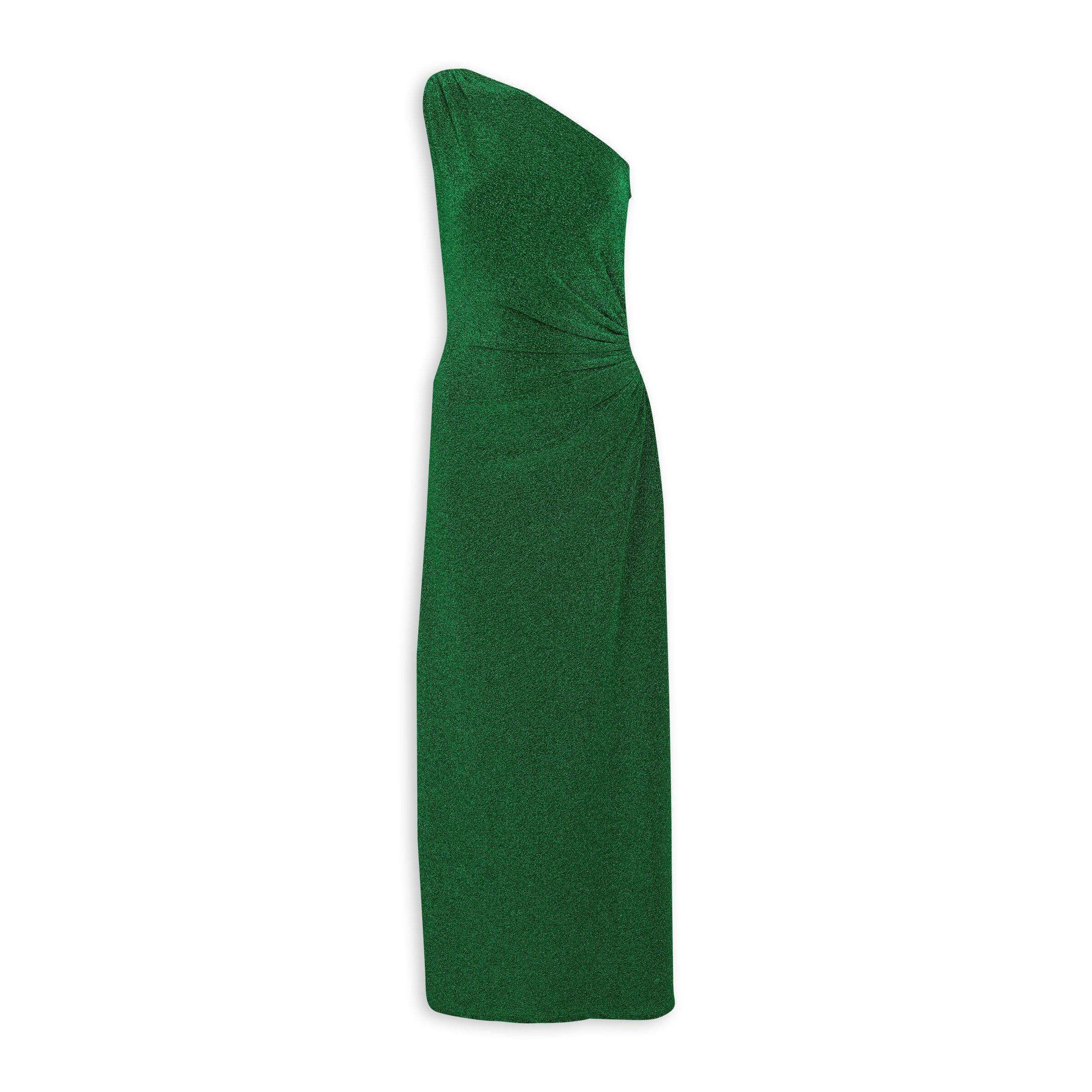 Green One Shoulder Column Dress (3103523) | Truworths