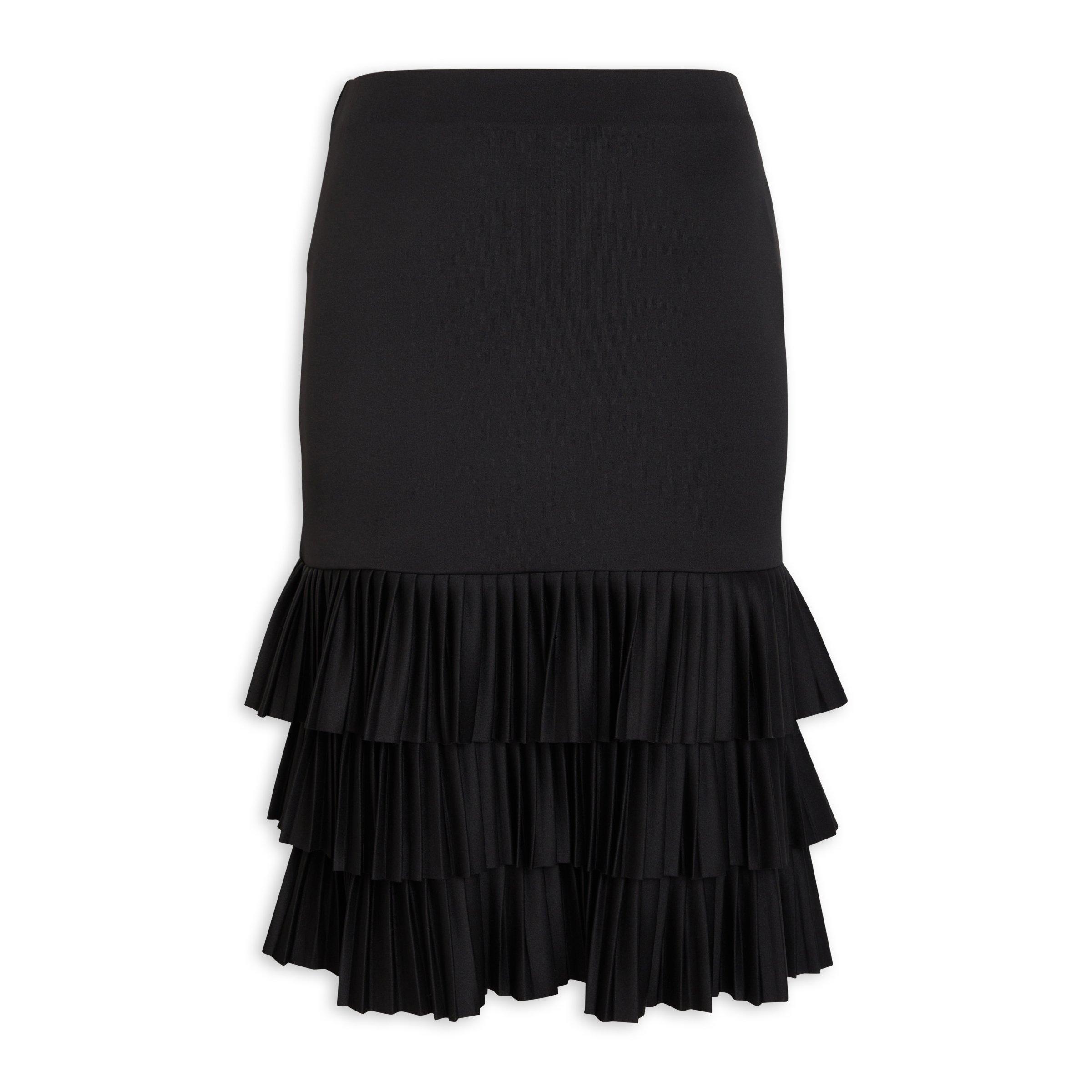 Black Pleated Trumpet Skirt (3103533) | Truworths