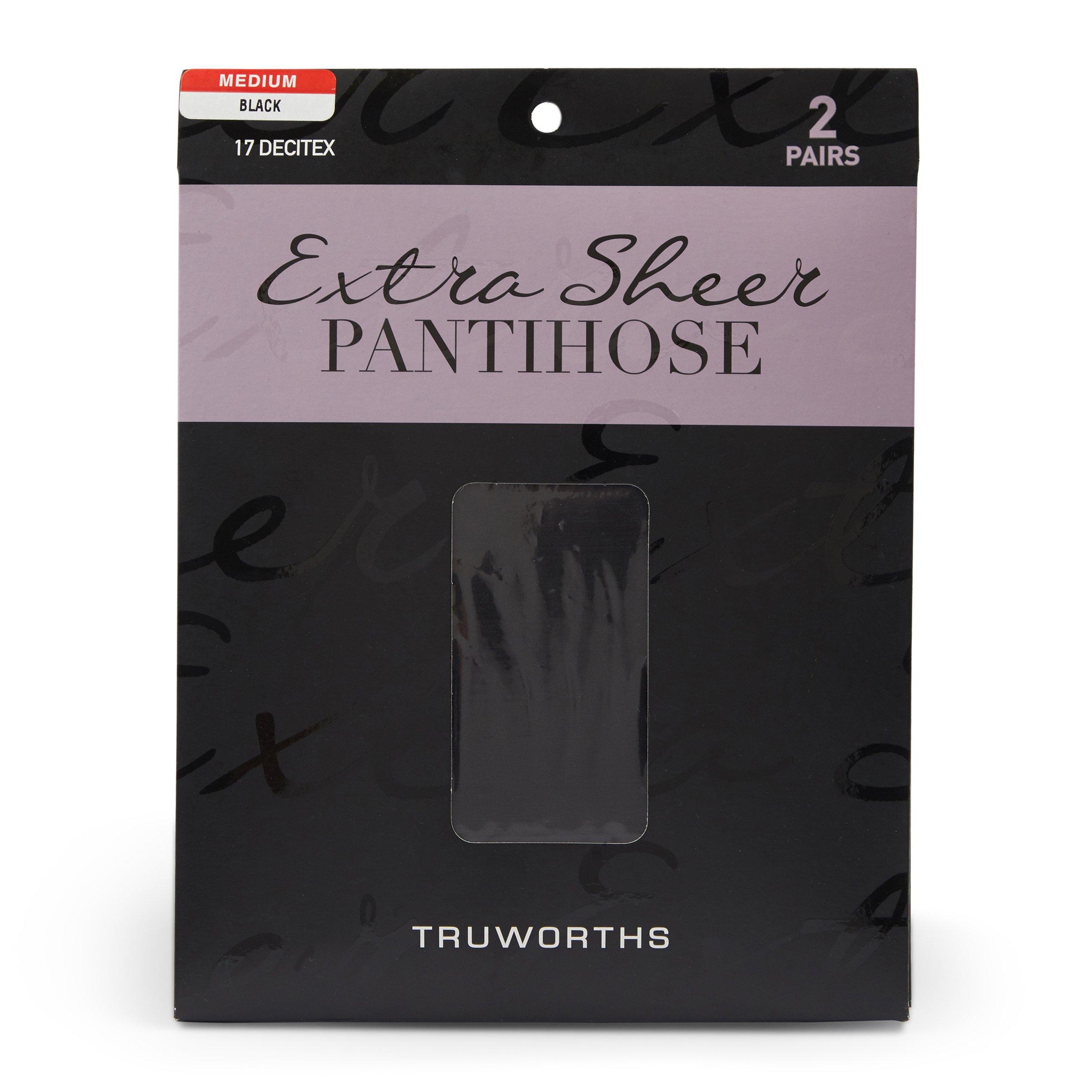 2-pack Black Extra sheer Pantyhose (3103573) | Truworths