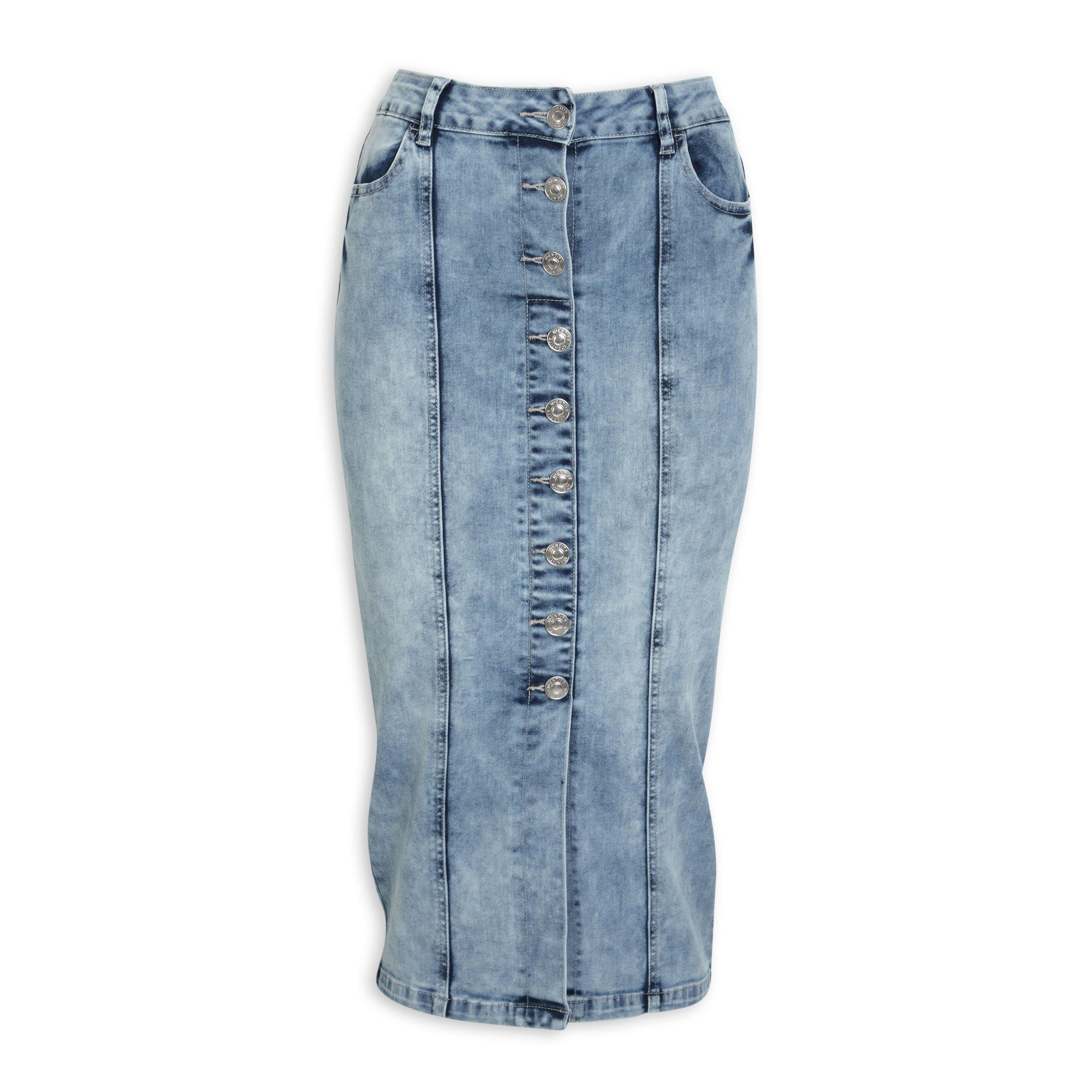 Indigo Denim Bodycon Skirt (3103669) | Identity