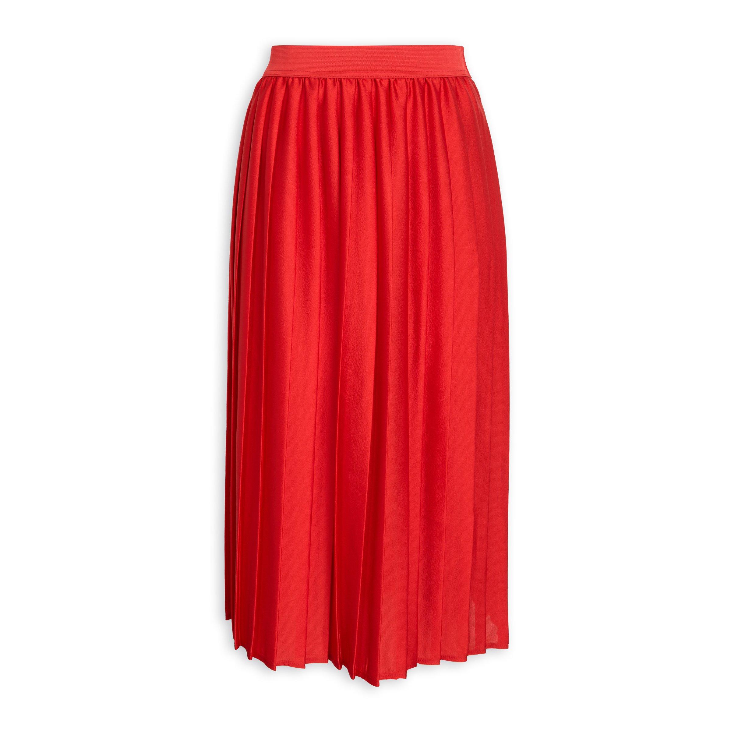 Orange Pleated Skirt (3105267) | Identity