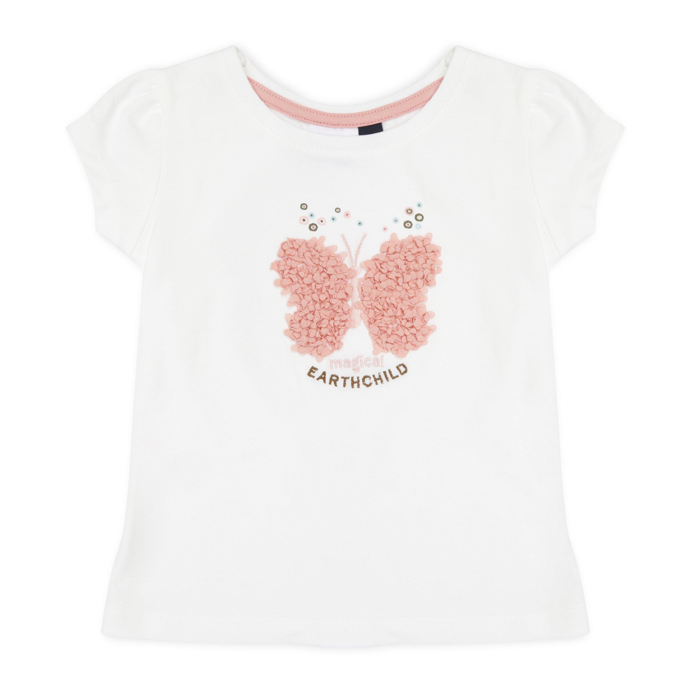 Baby Girl White Butterfly Top (3105589) | Earthchild