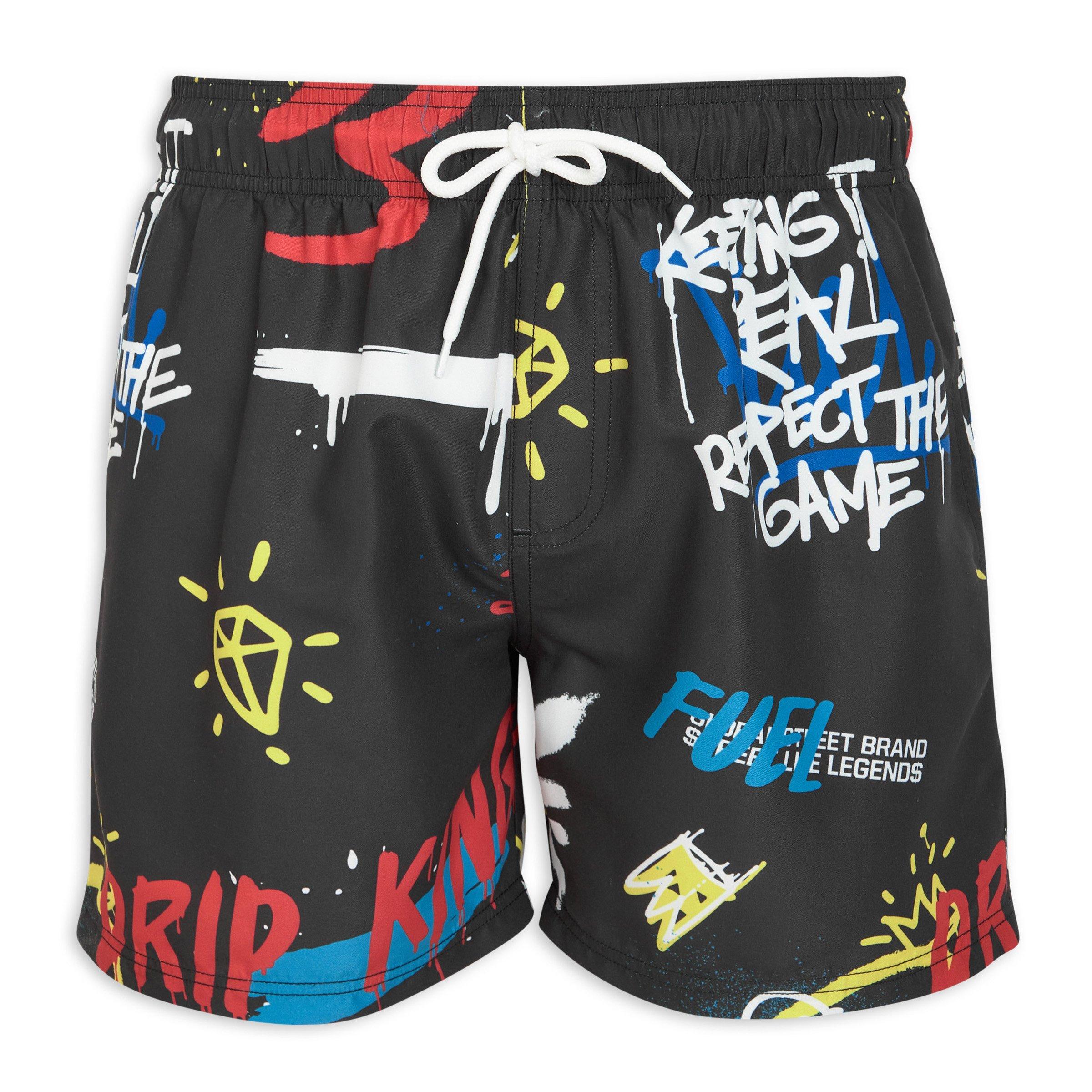 Graffiti Print Swim Shorts (3105769) | Fuel