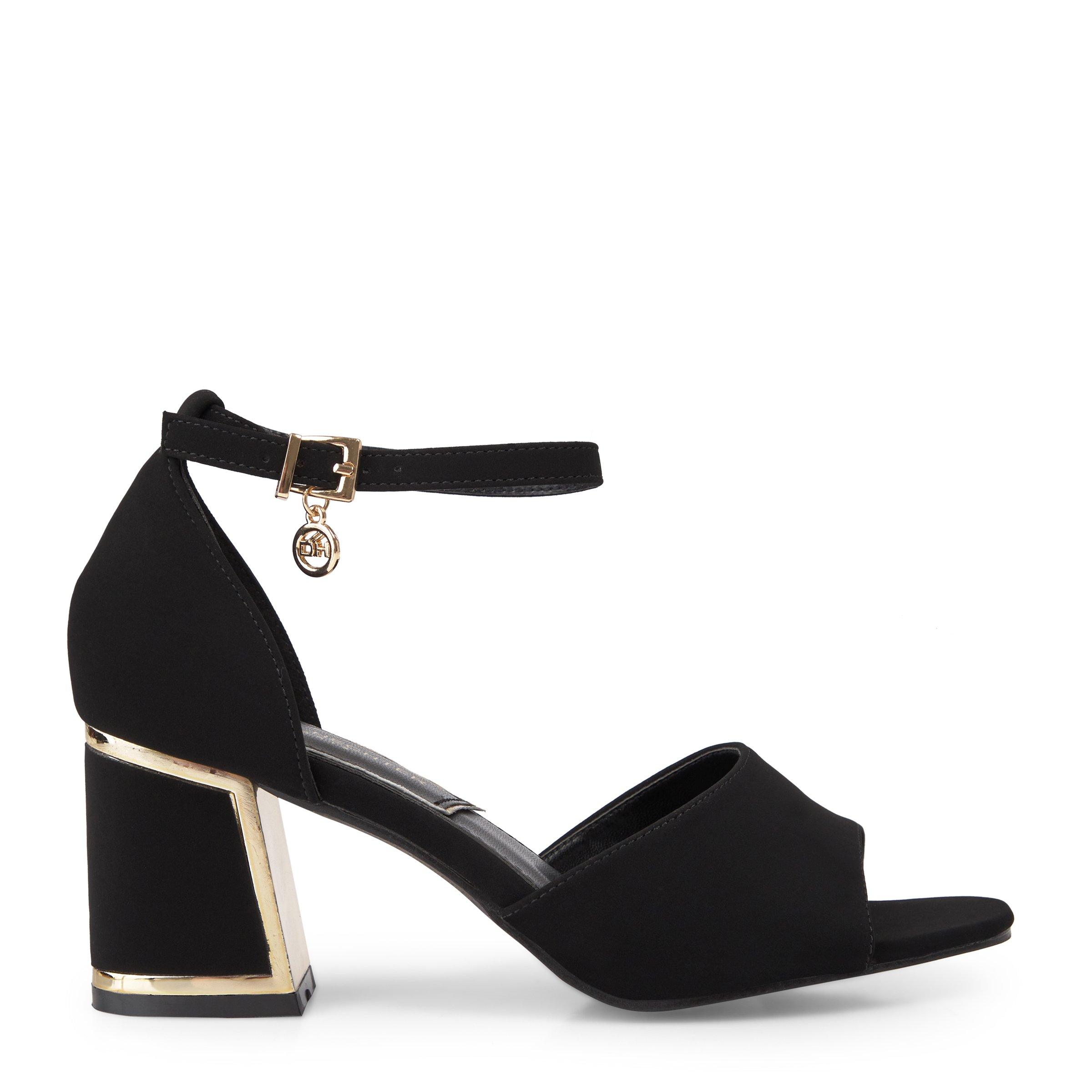 Black Ankle Strap Heeled Sandal (3106843) | Daniel Hechter