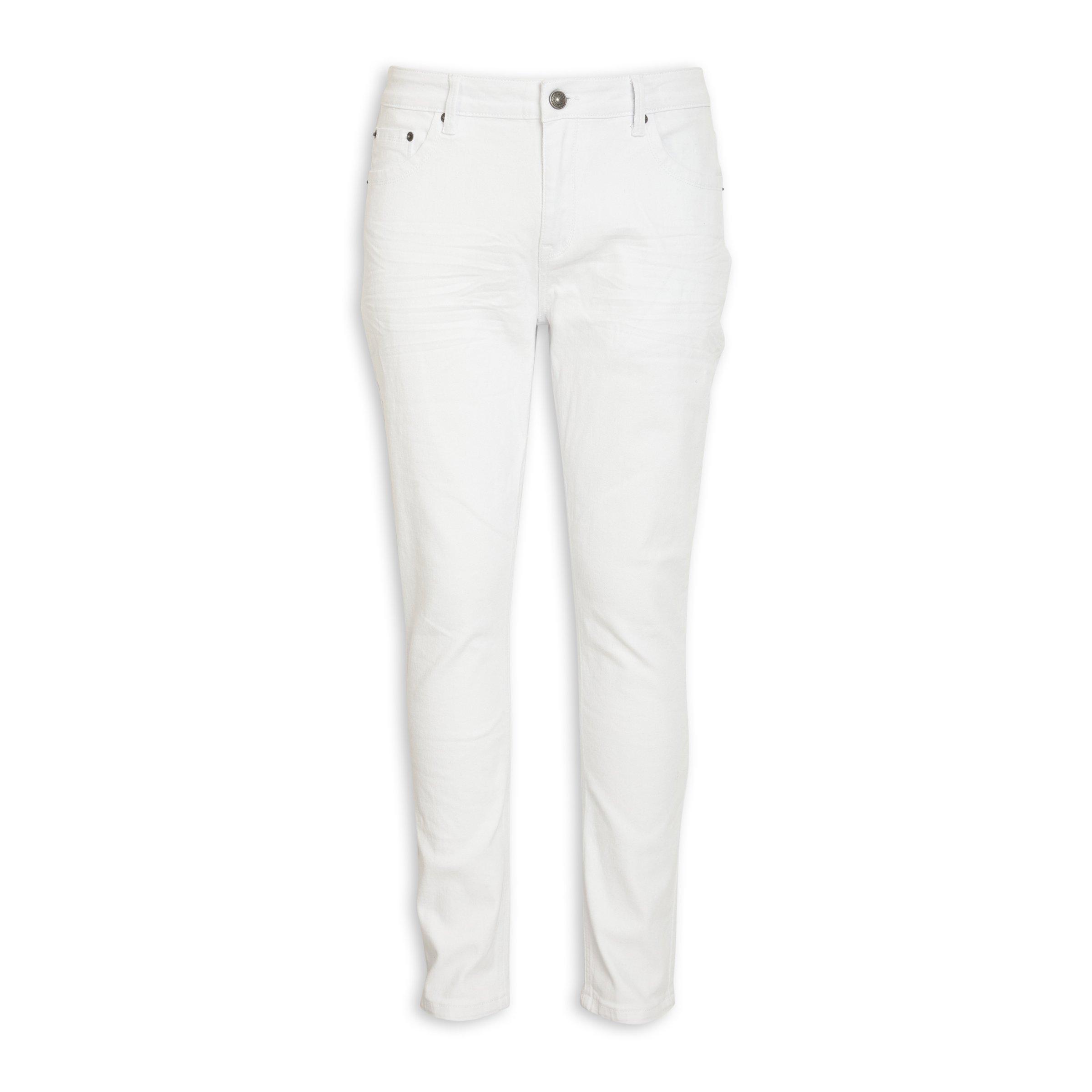 White Straight Leg Jeans (3107384) | UZZI