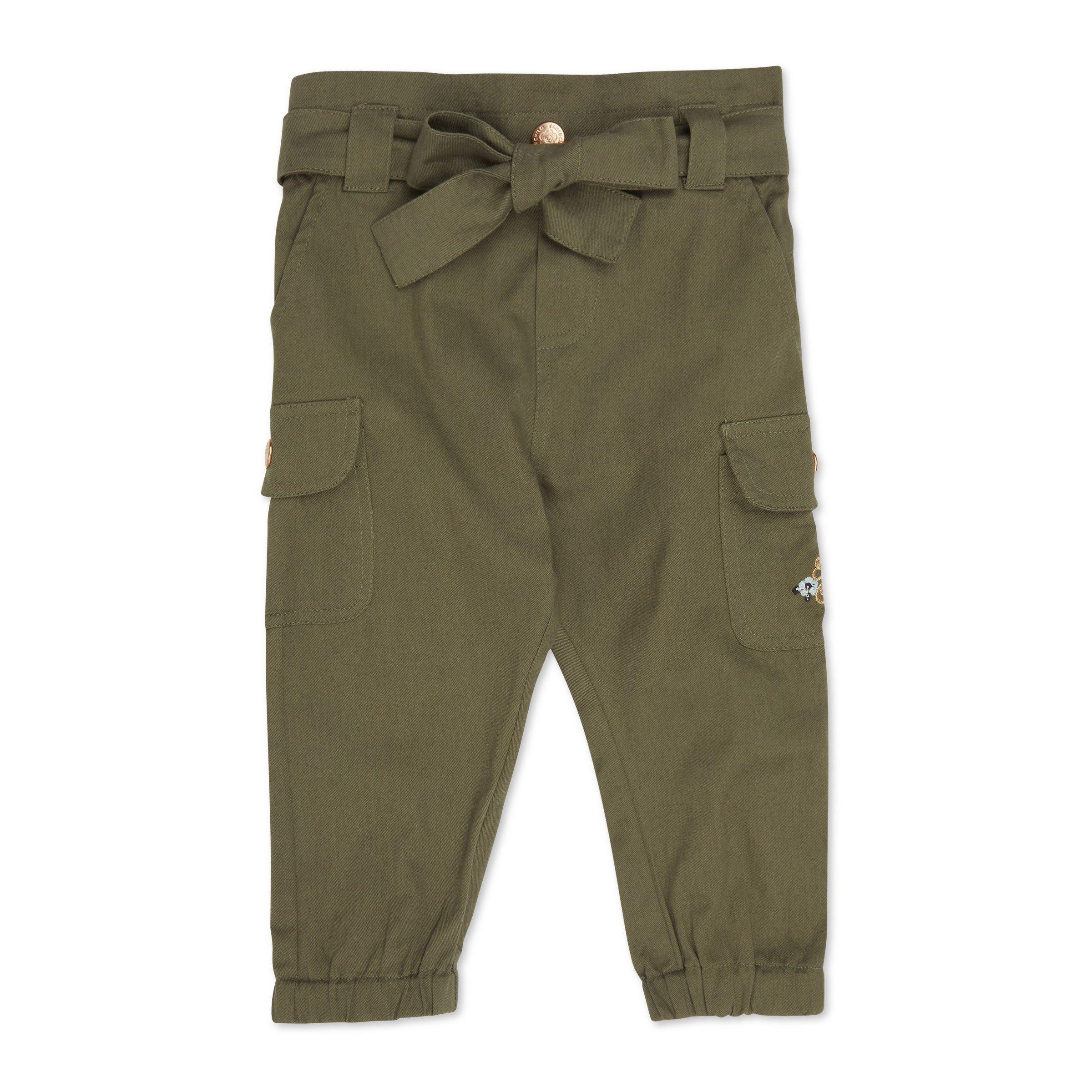 Baby Girl Green Utility Pant (3107537) | Earthchild