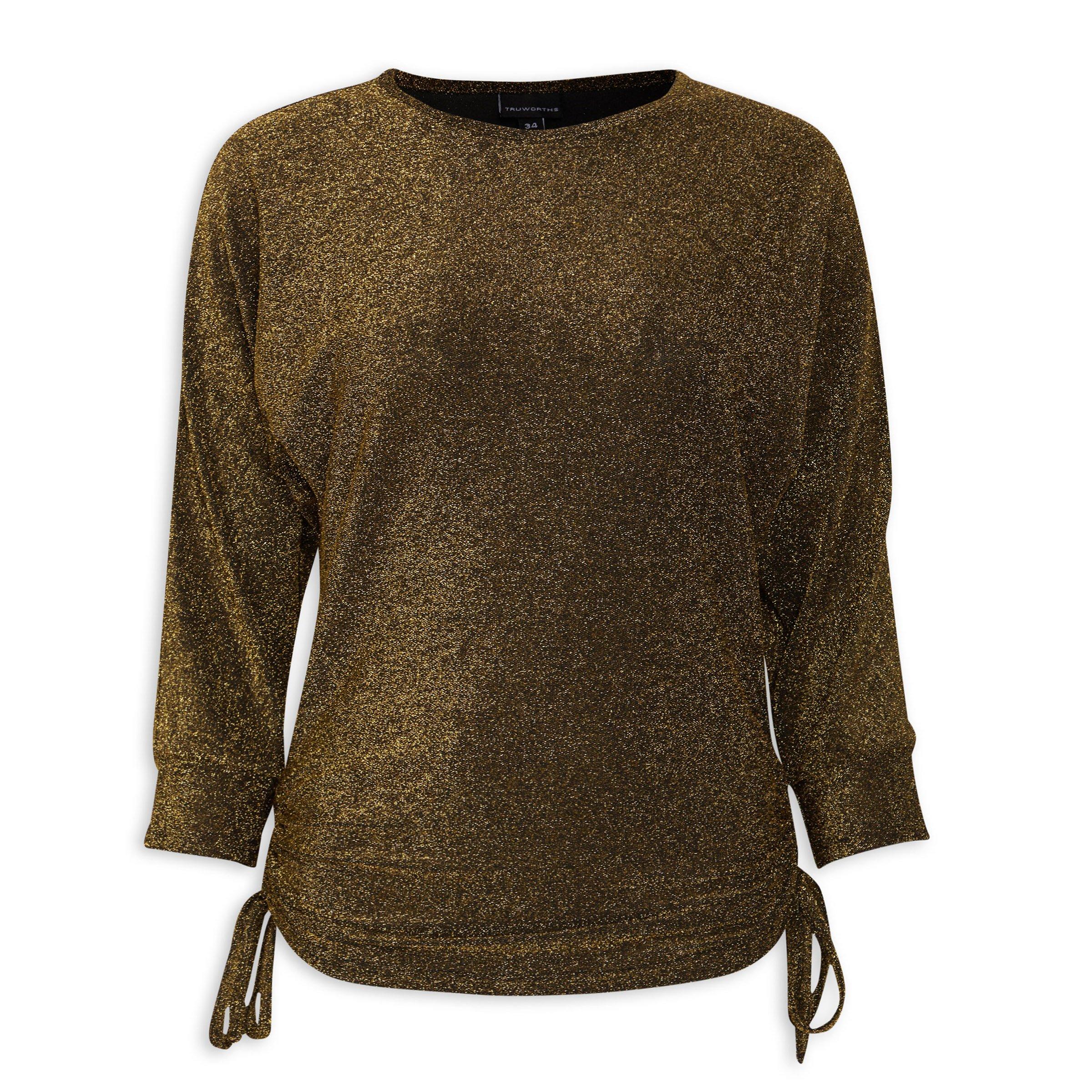 Bronze Shimmer Dolman Sleeve Top (3107777) | Truworths