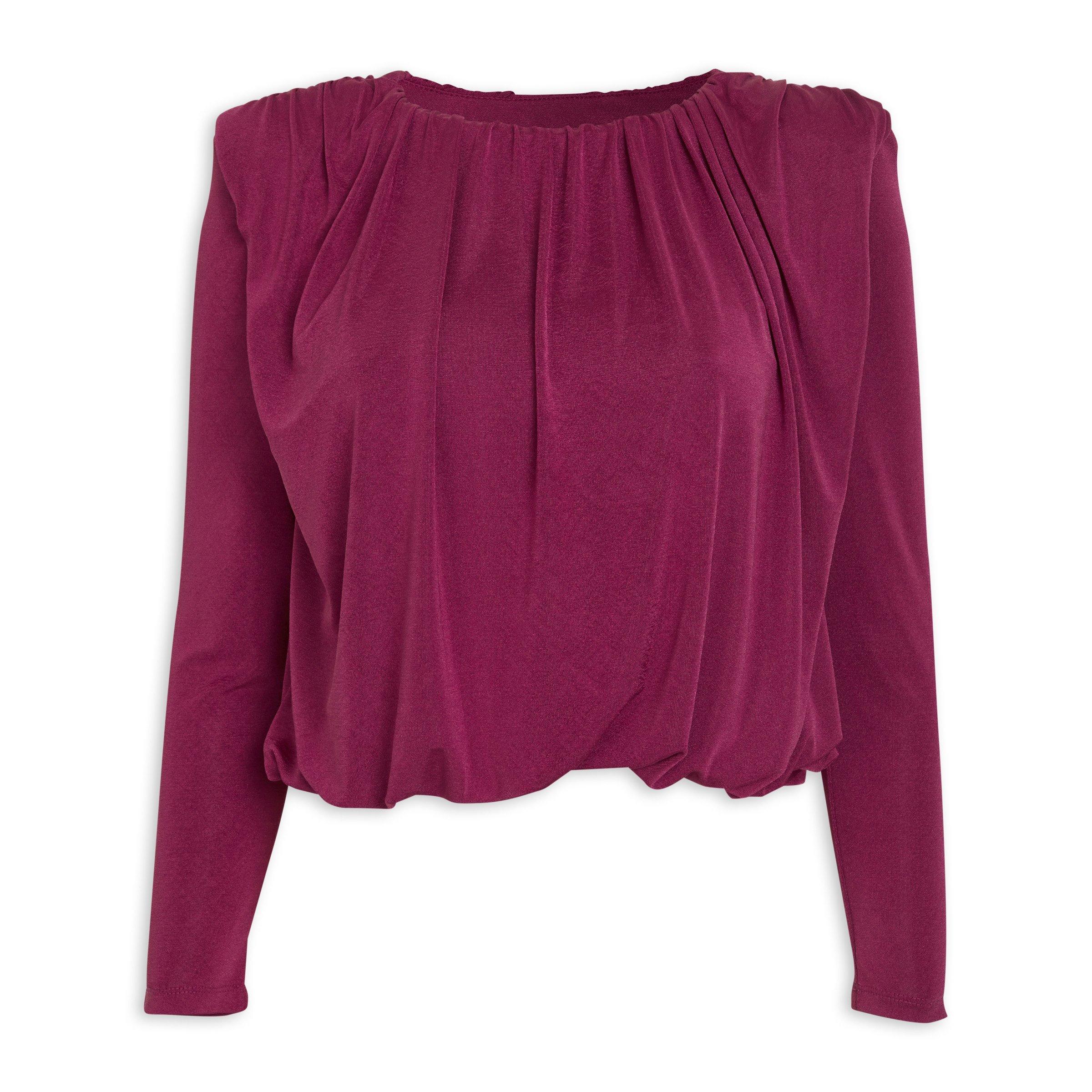 Pink Cropped Blouson Top (3107889) | Truworths