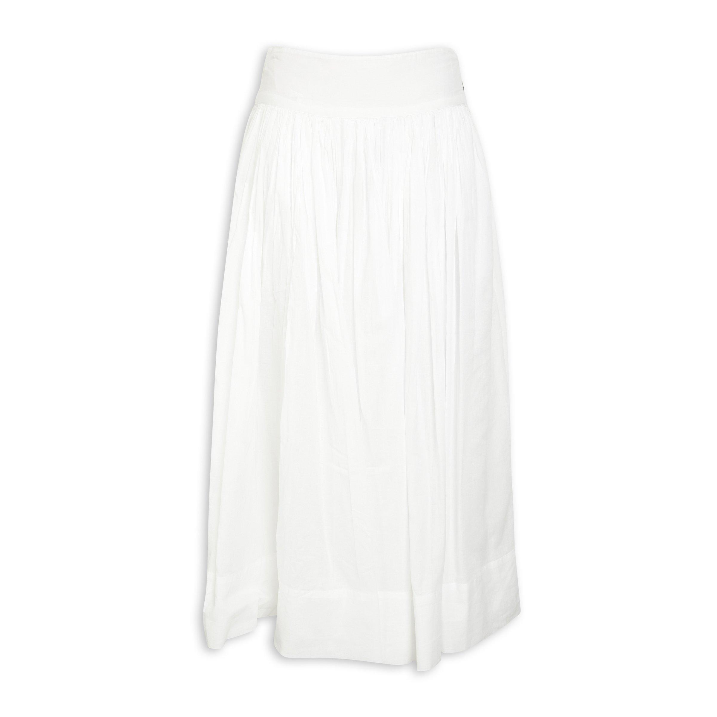 White Wide Skirt (3108189) | LTD Woman