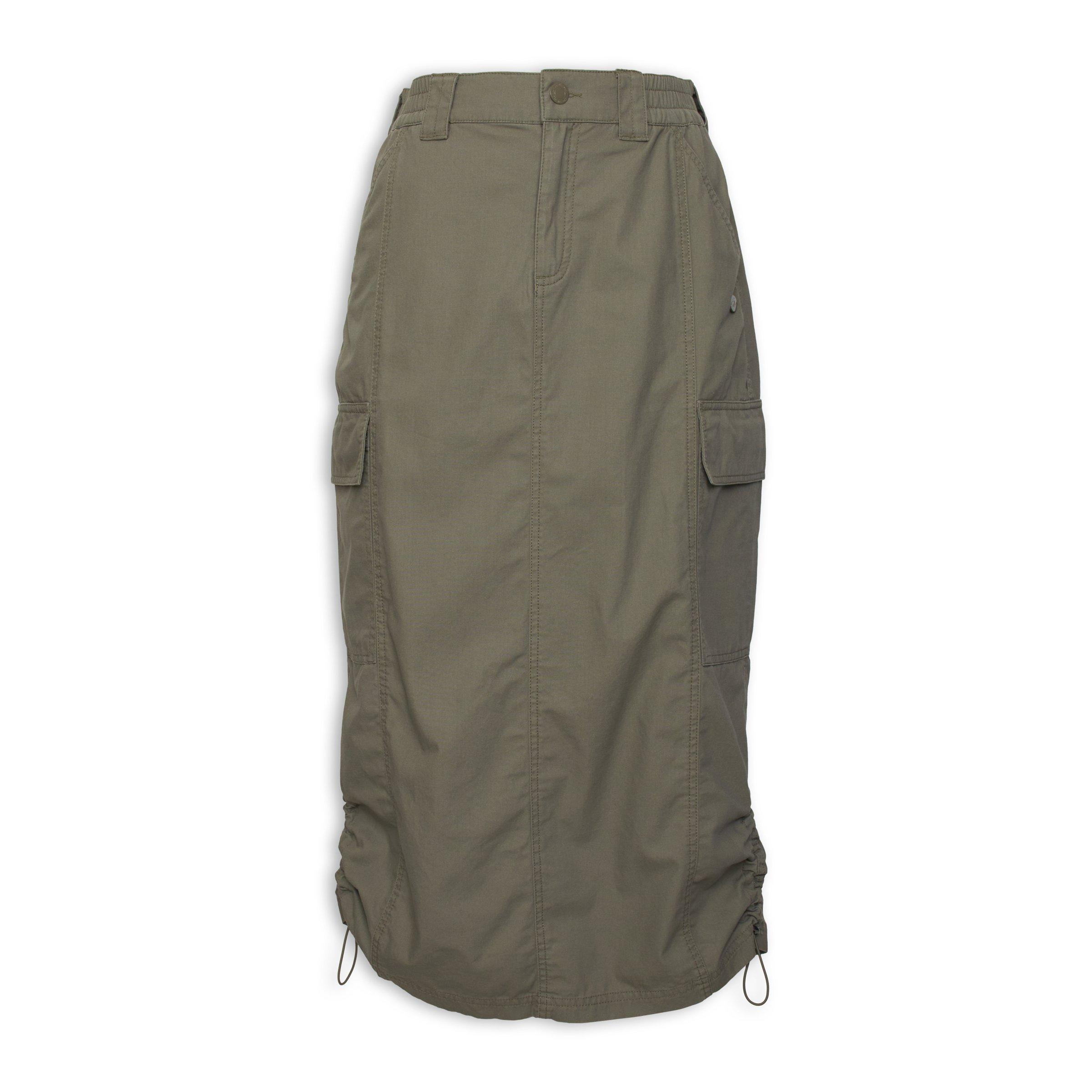 Green A-line Utility Skirt (3108386) | TRS