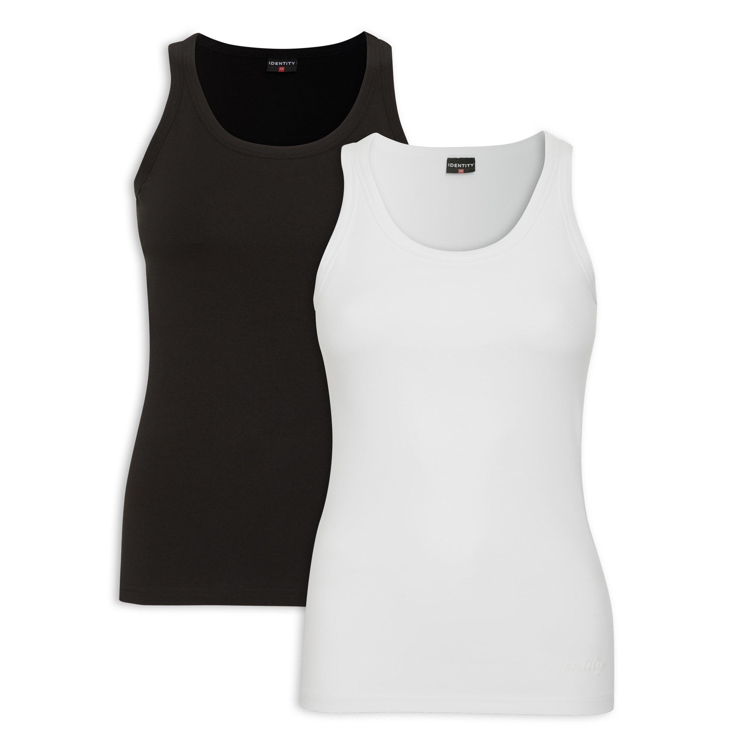 2-pack Black and White Vest (3108487) | Identity