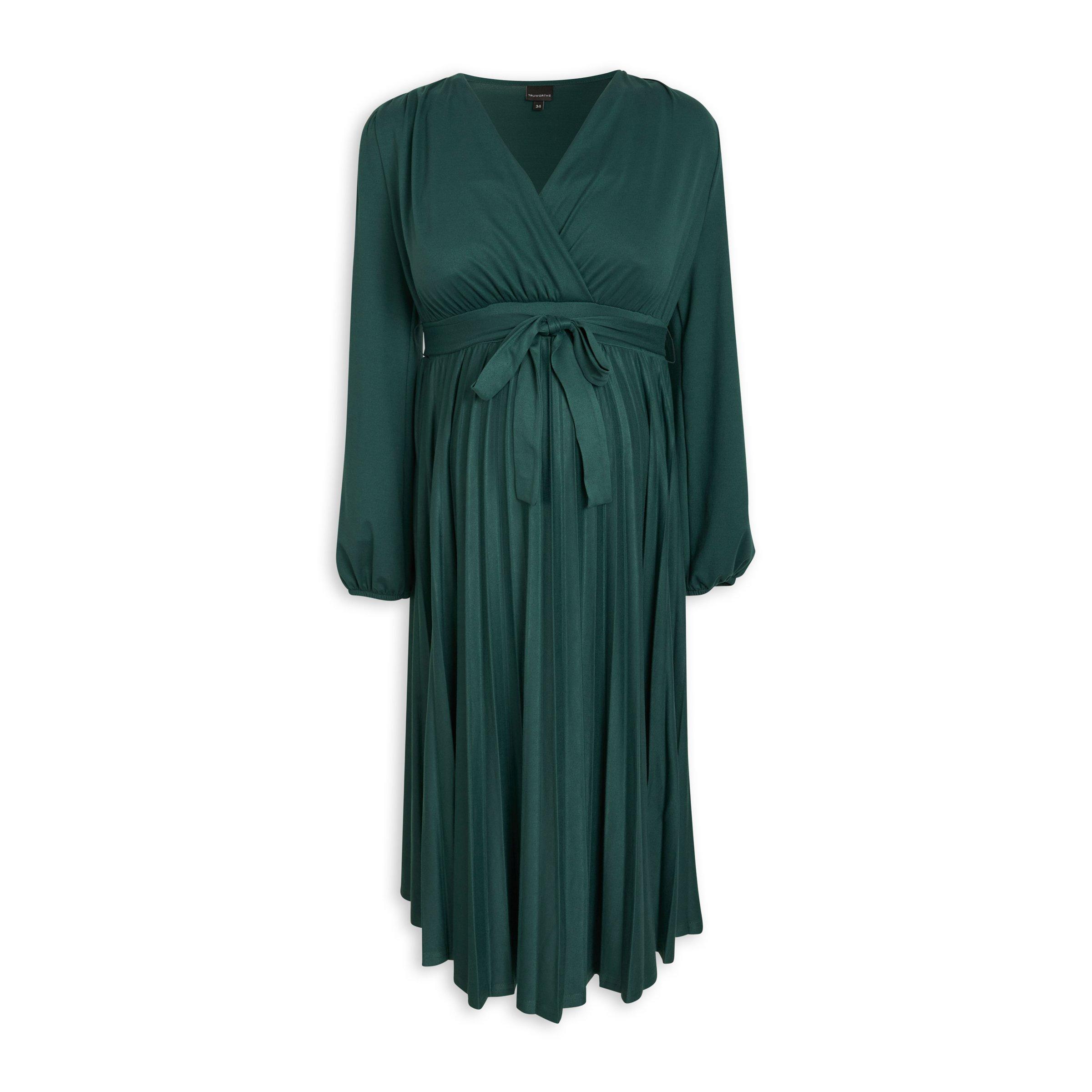 Bottle Green Fit & Flare Maternity Dress (3108702) | Truworths