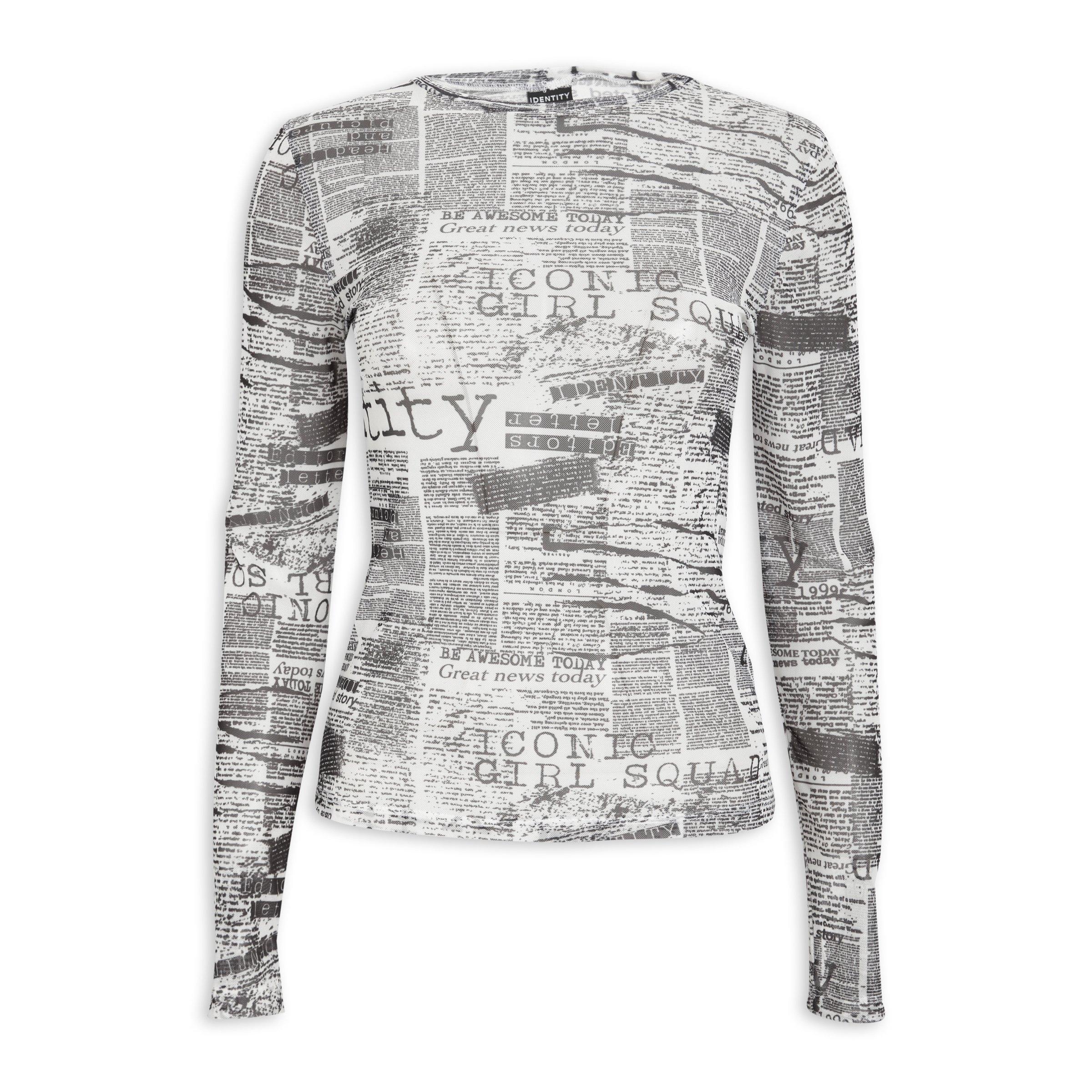 Newspaper Print Top (3109124) Identity
