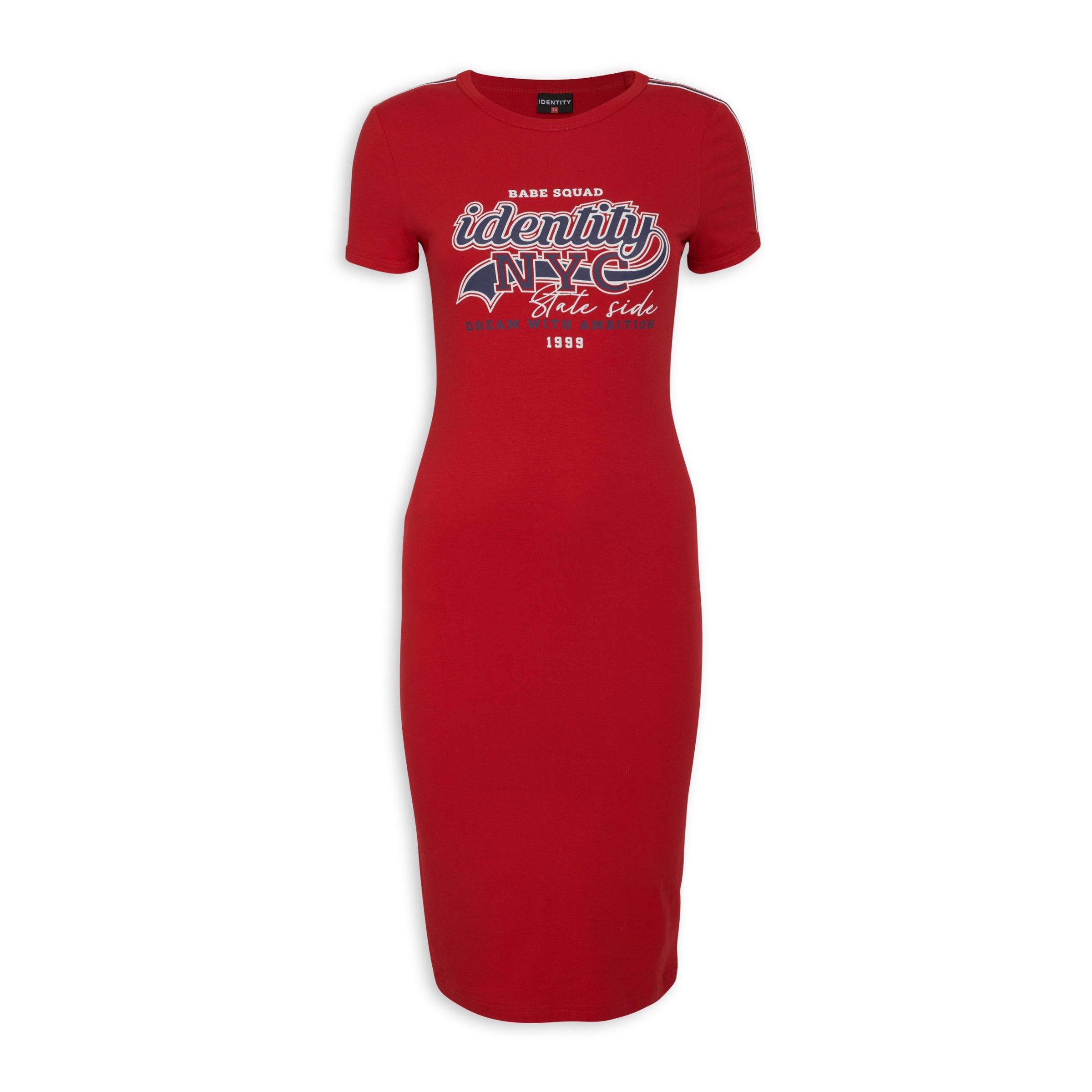Red Sporty Column Dress (3109176) | Identity