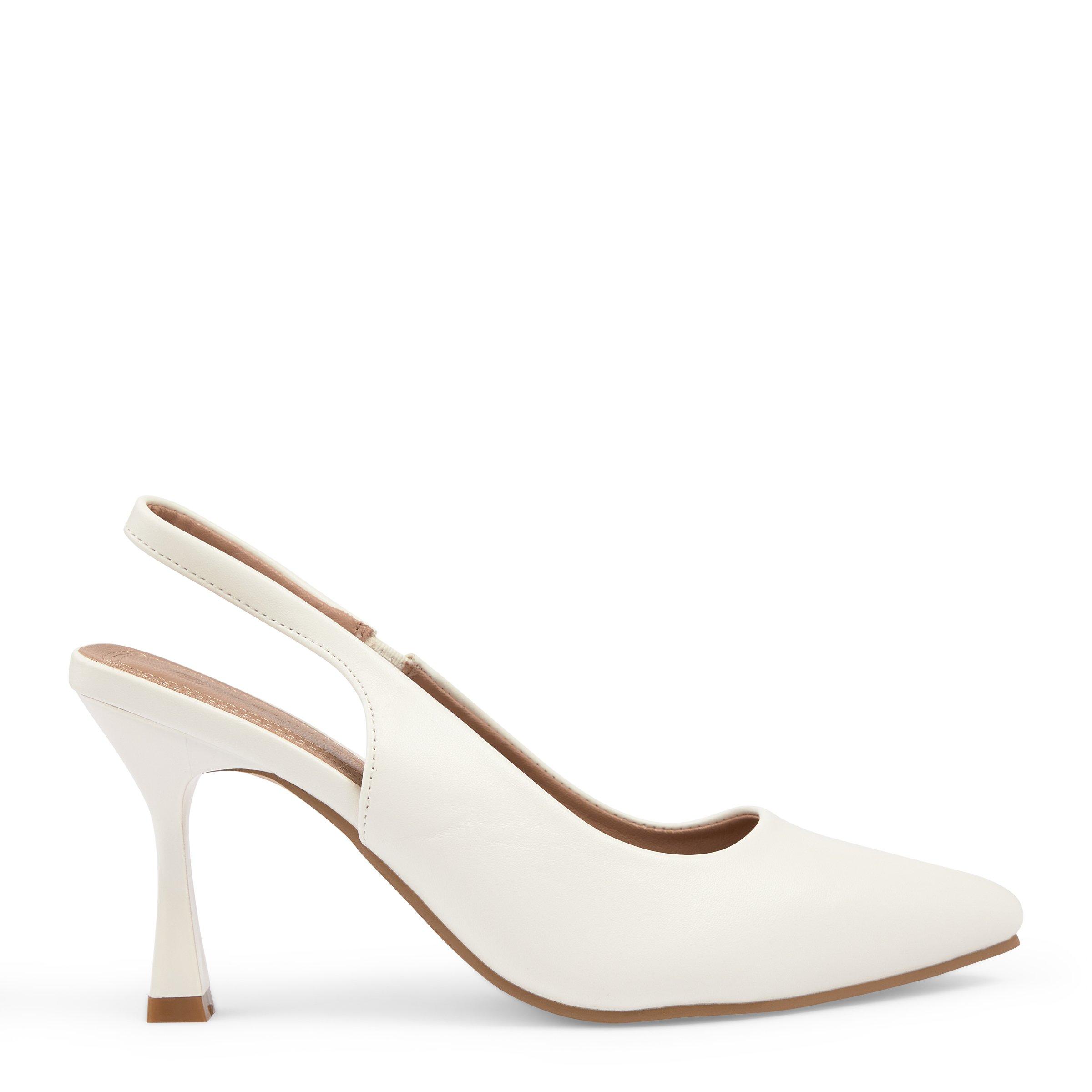 White Slingback Heels (3109214) | Truworths