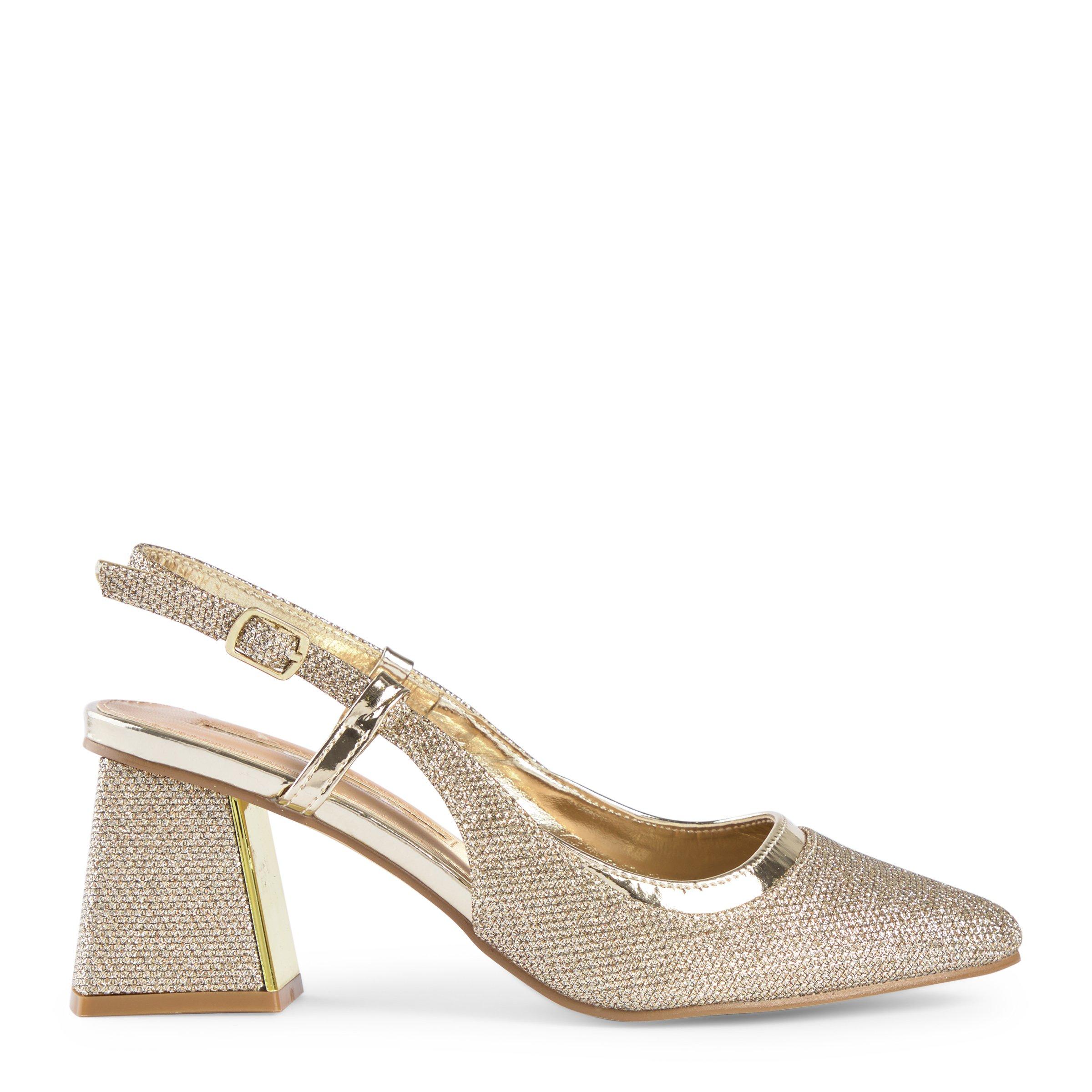 Gold Glitter Slingback Sandal (3109219) | Truworths
