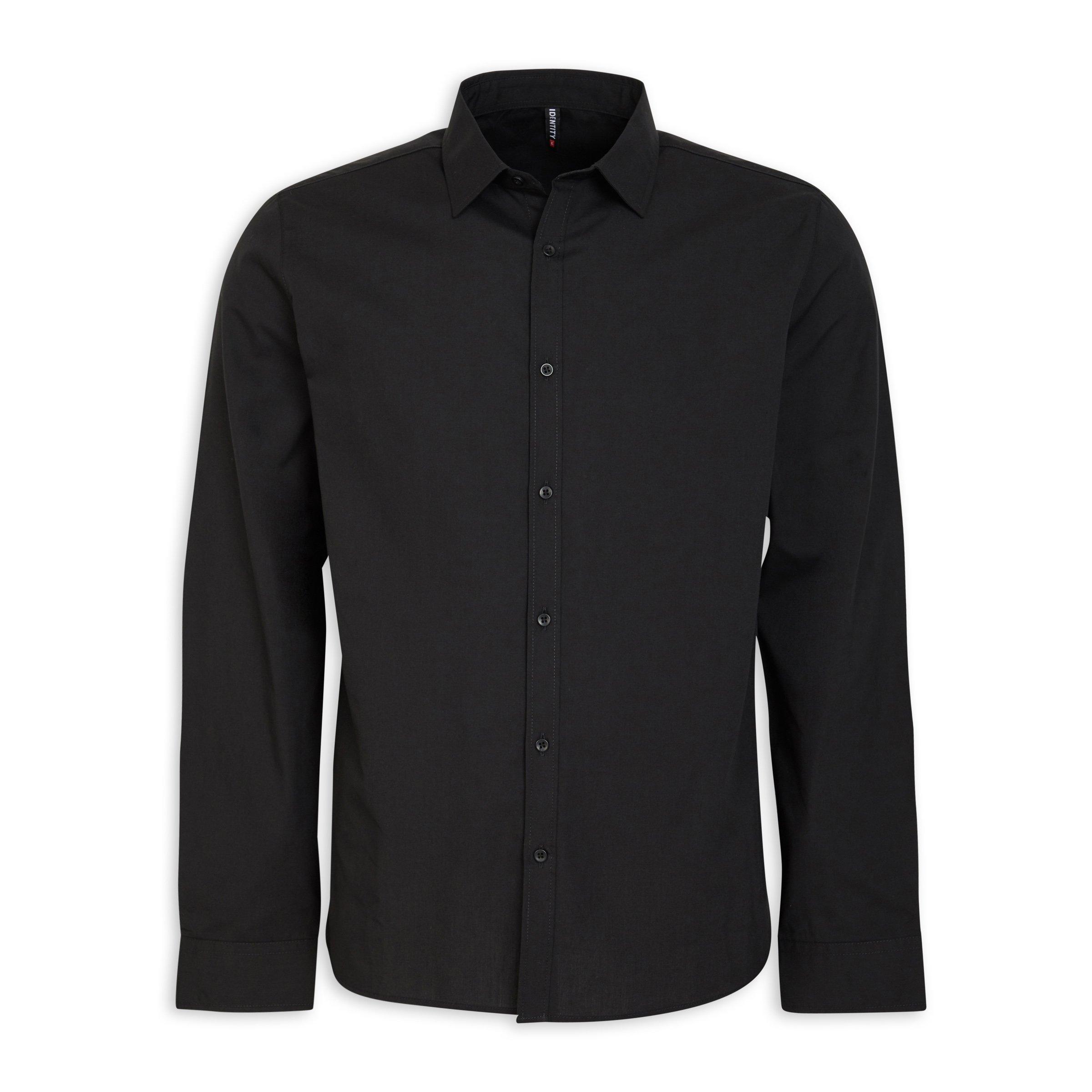Black Slim Fit Shirt (3109252) | Identity