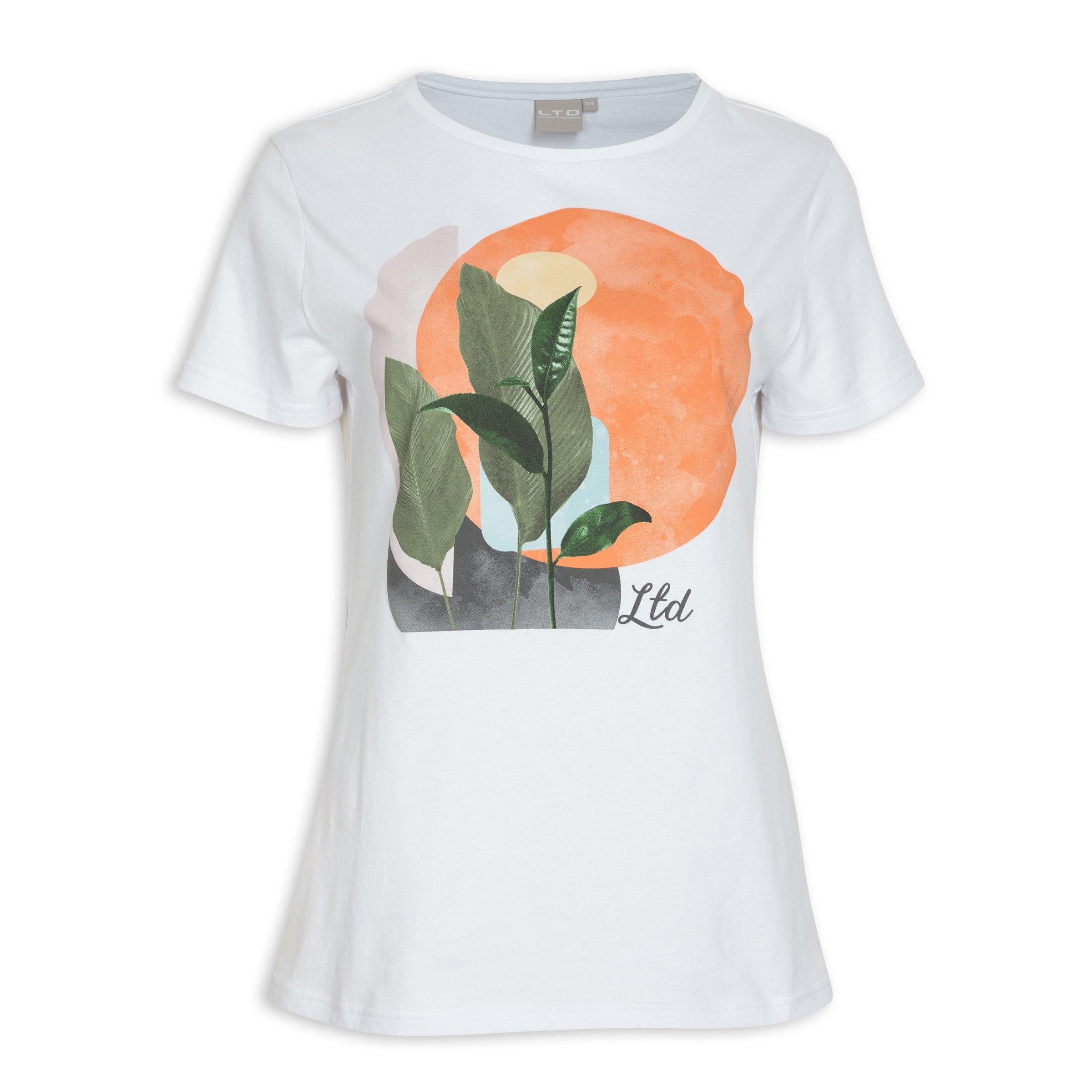 White Graphic T-shirt (3109263) | LTD Woman