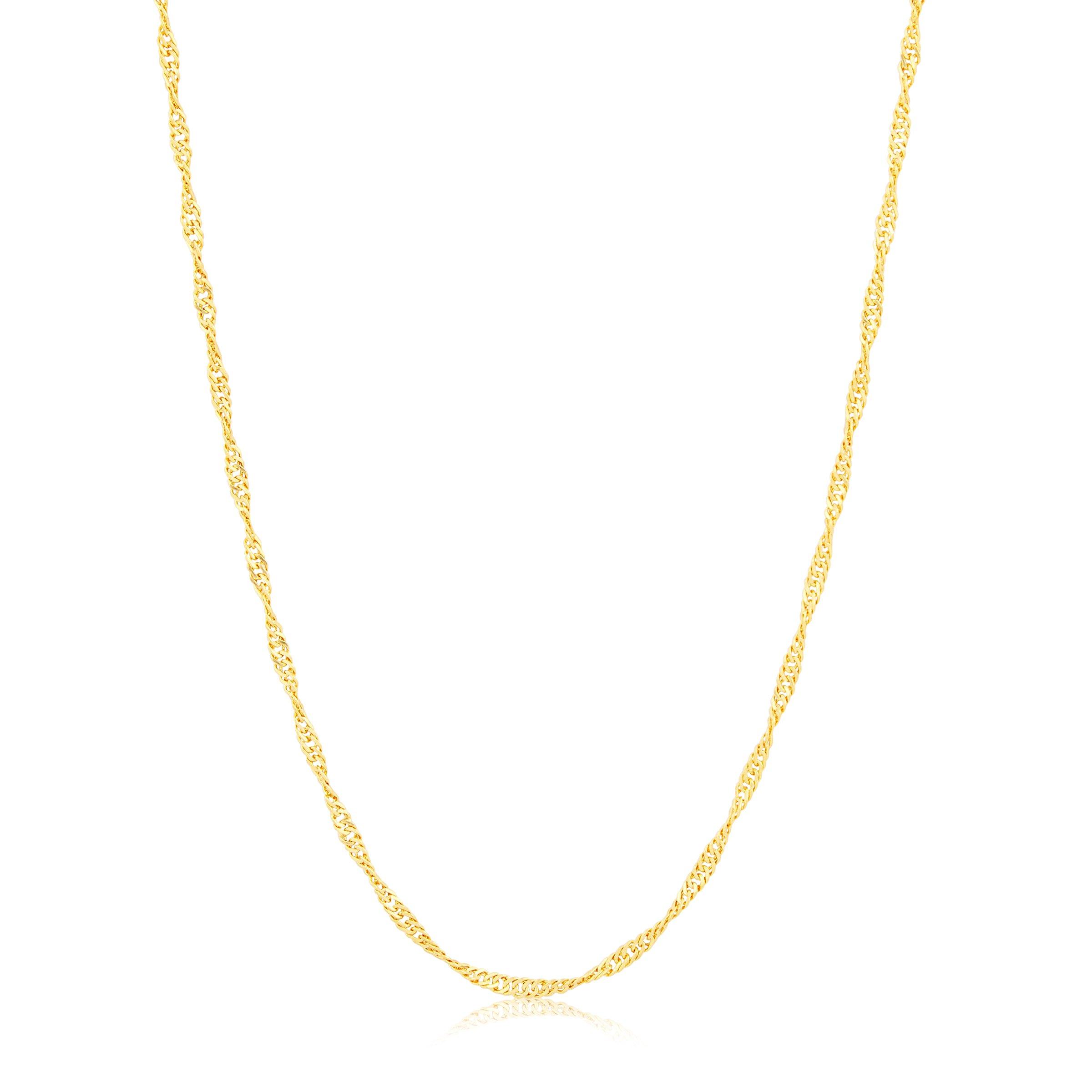 Yellow Twisted Singapore Chain (3109339) | Sterling Silver