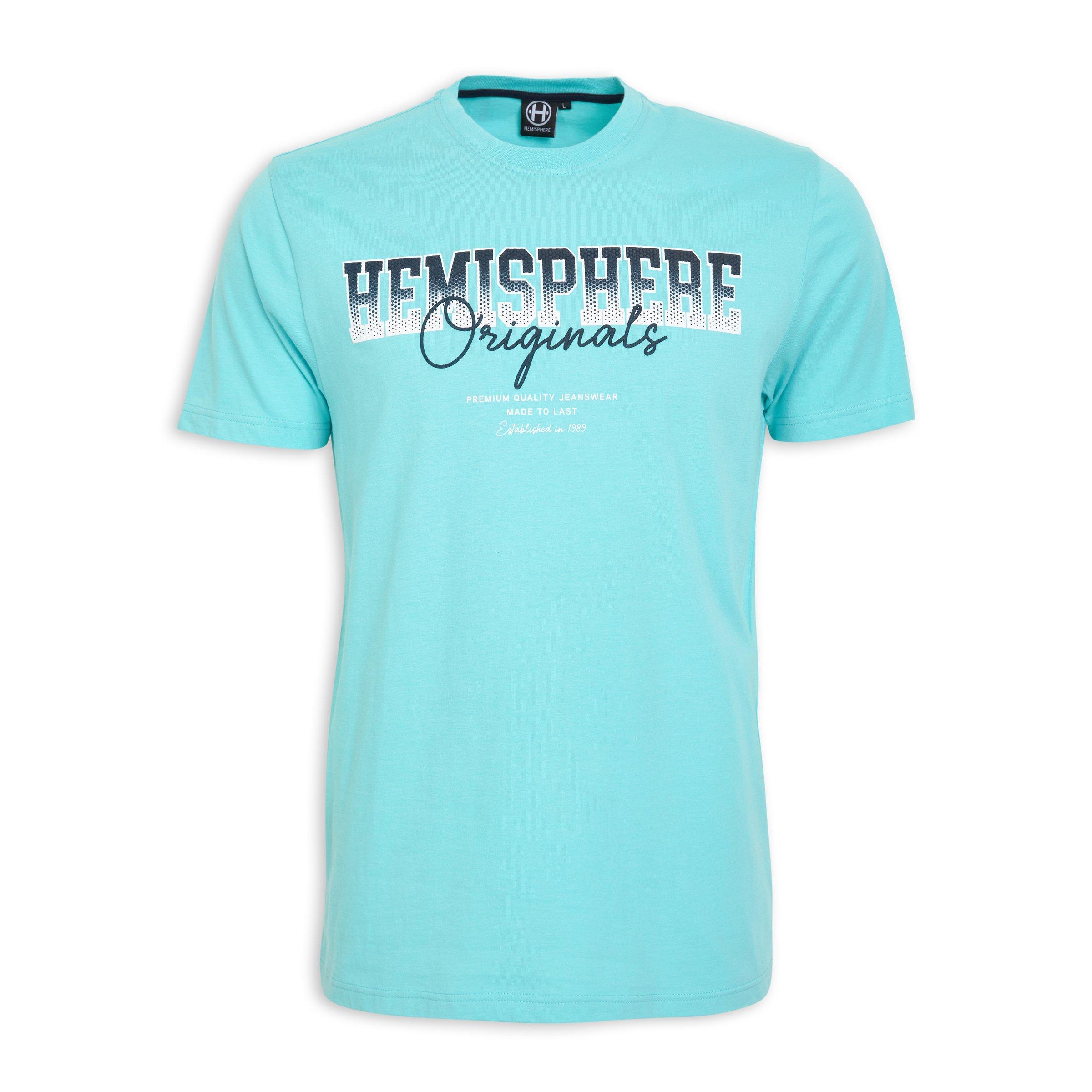 Aqua Blue Branded T-shirt (3109659) | Hemisphere