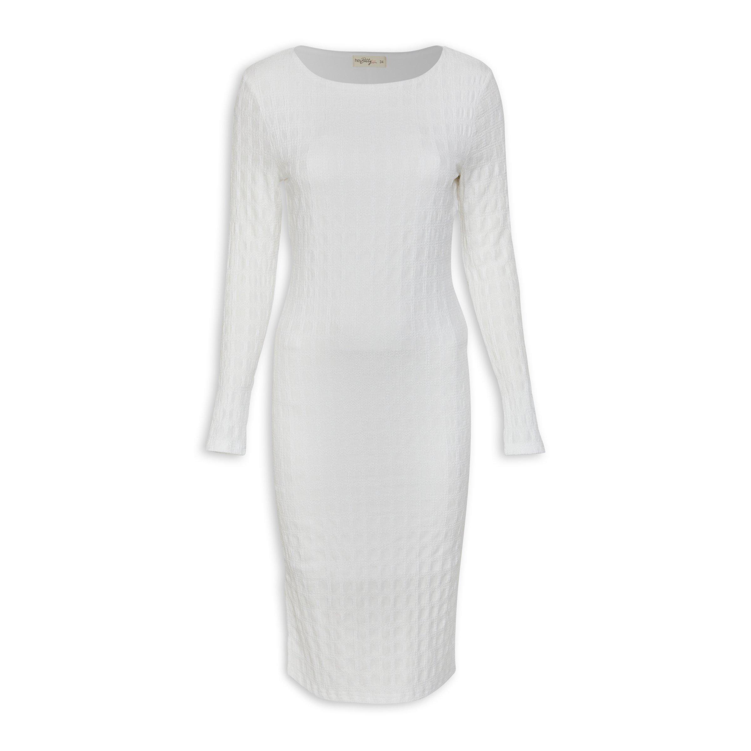 White Long Sleeve Bodycon Dress (3109805) | Hey Betty