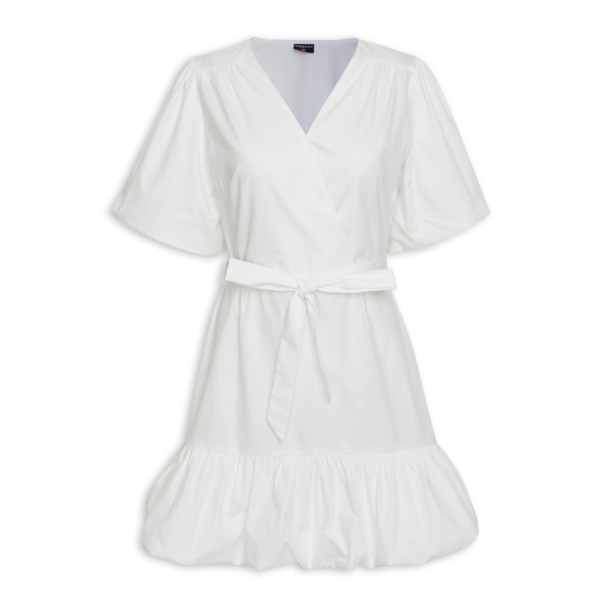 White Fit And Flare Dress (3109949) | Identity