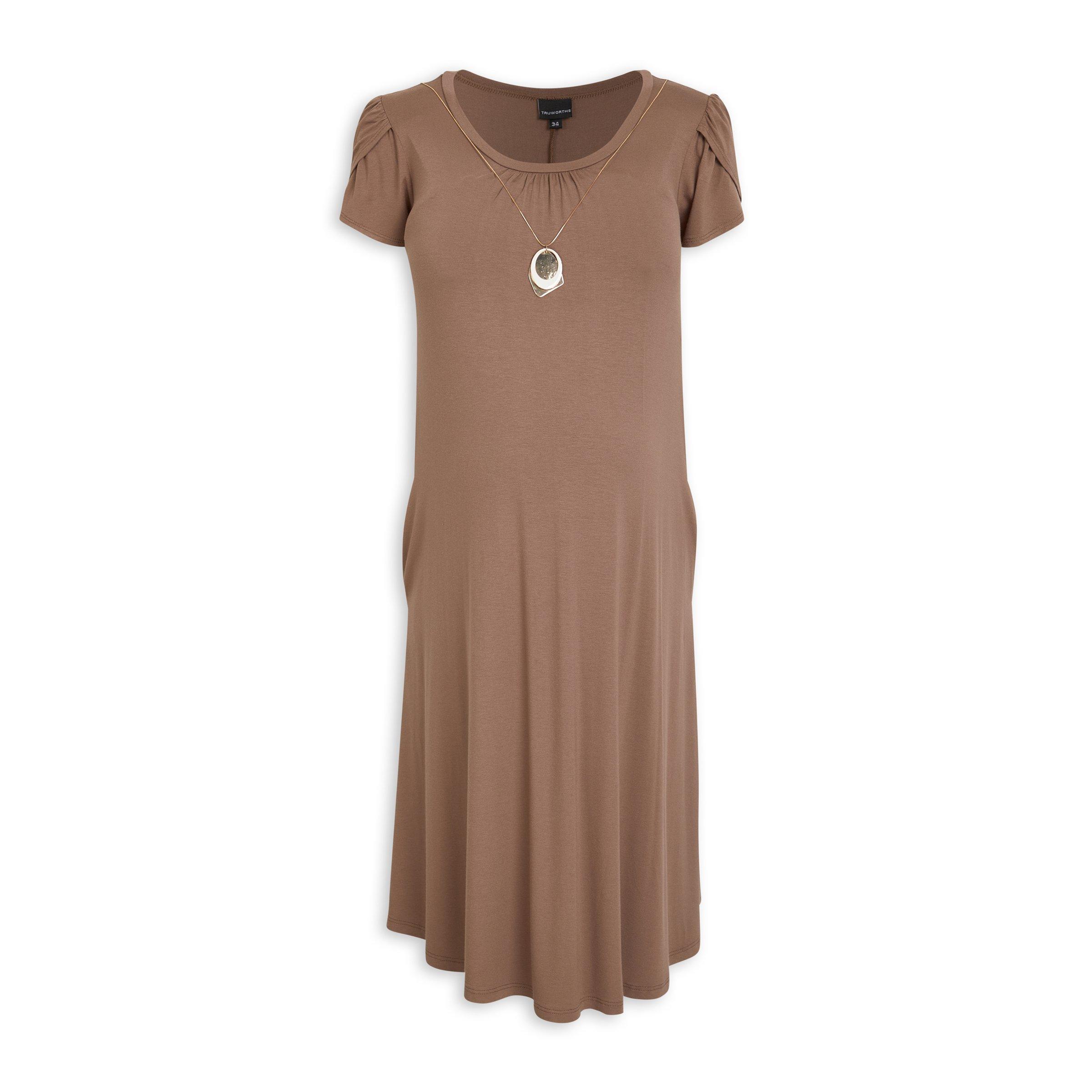 Brown A-line Maternity Dress (3109961) | Truworths