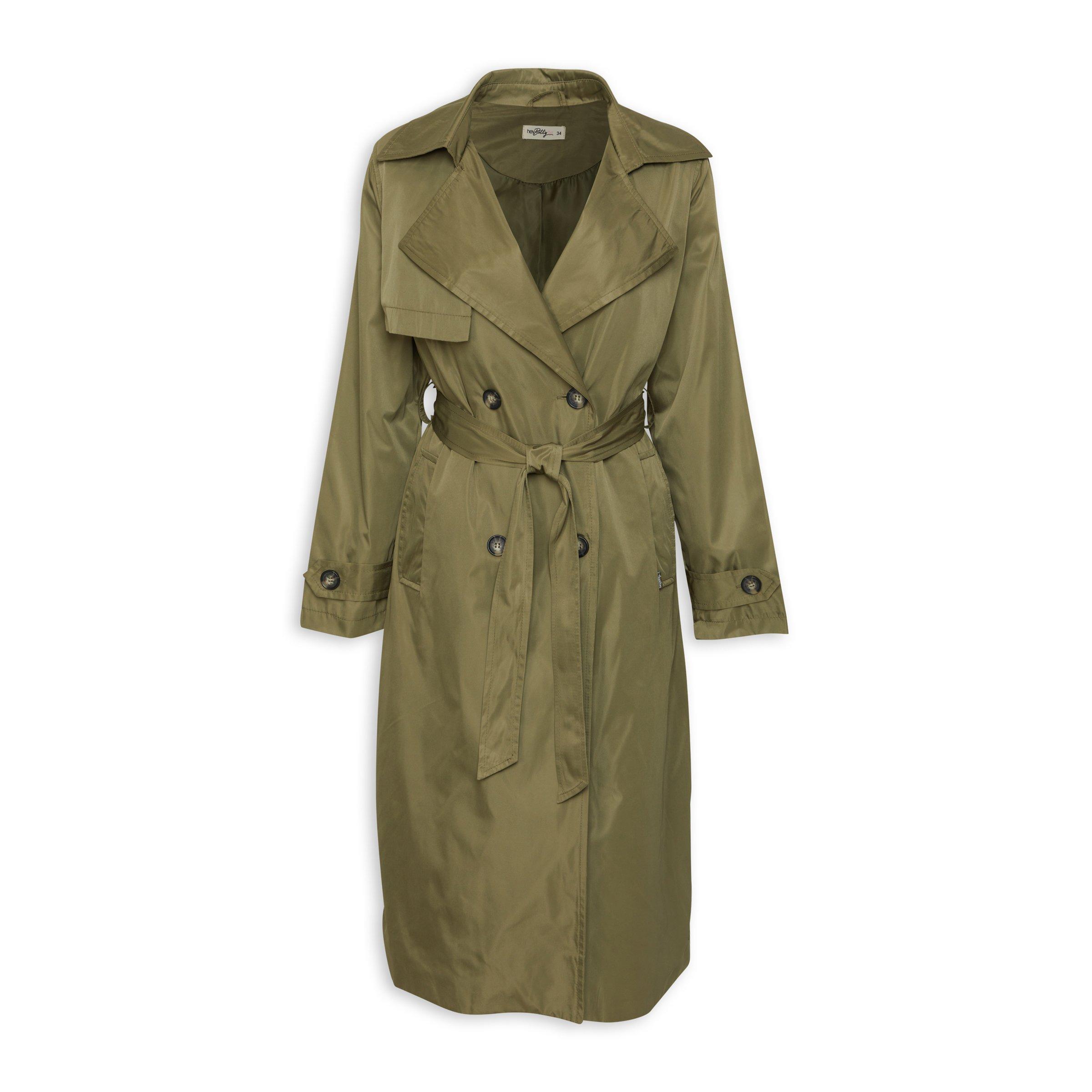 Green Double Breasted Trench Coat (3109962) | Hey Betty